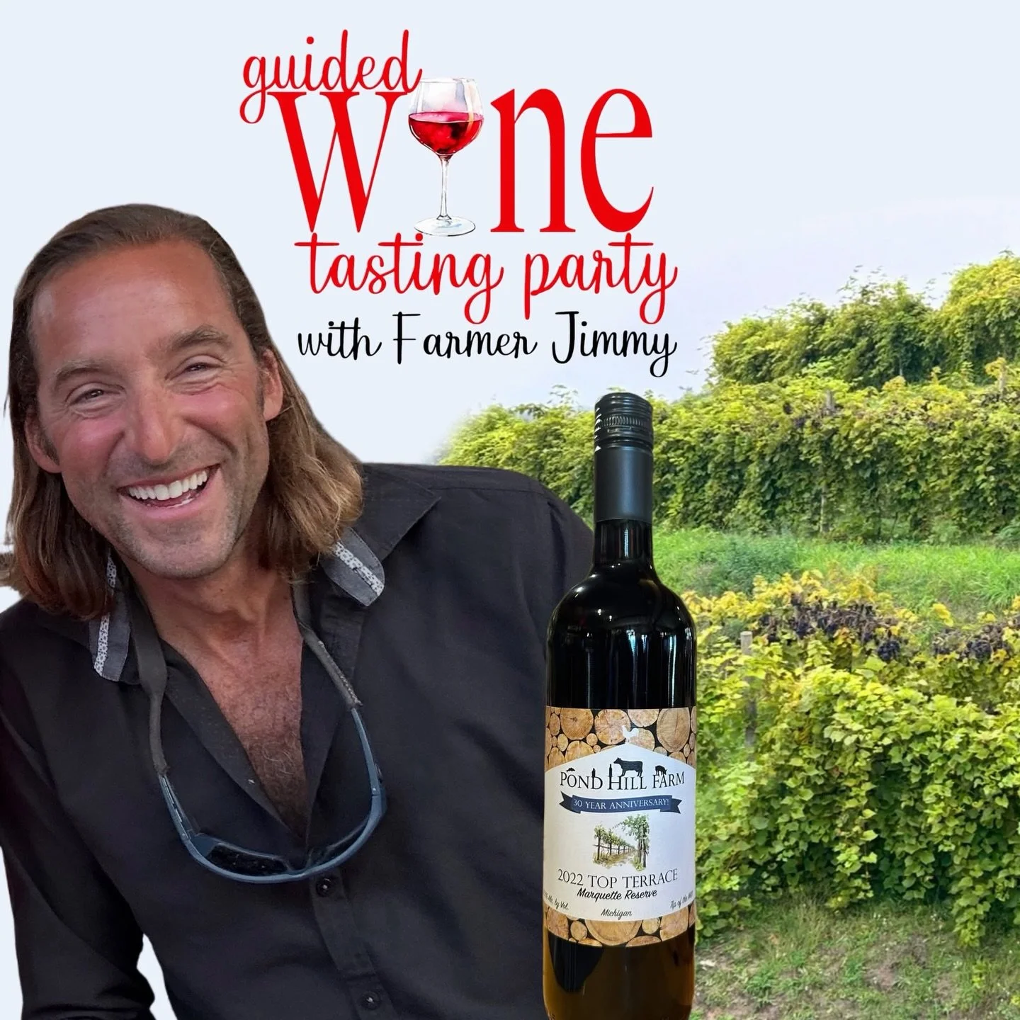 🍷Grab your tickets for our Guided Wine Tasting Party with Farmer Jimmy! 
Friday, January 30th, 5-7pm
$25 per person
Tickets available now on our website!

Join us for a cozy winter evening at Pond Hill Farm as Farmer Jimmy leads a guided tasting thr