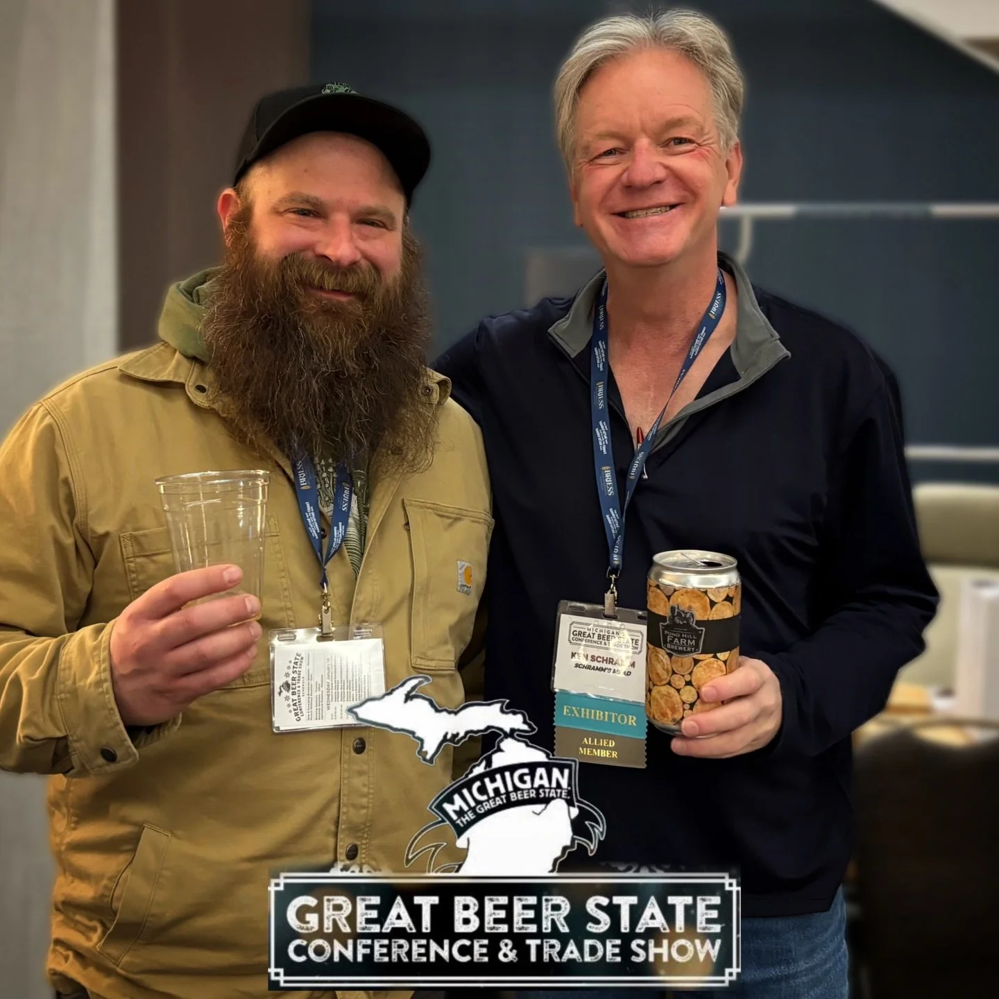 Our Head Brewer Justin is at the Great Beer State Conference learning &amp; meeting beer enthusiasts! Here he is with Ken Schramm of @schrammsmead 
Cheers!🍻