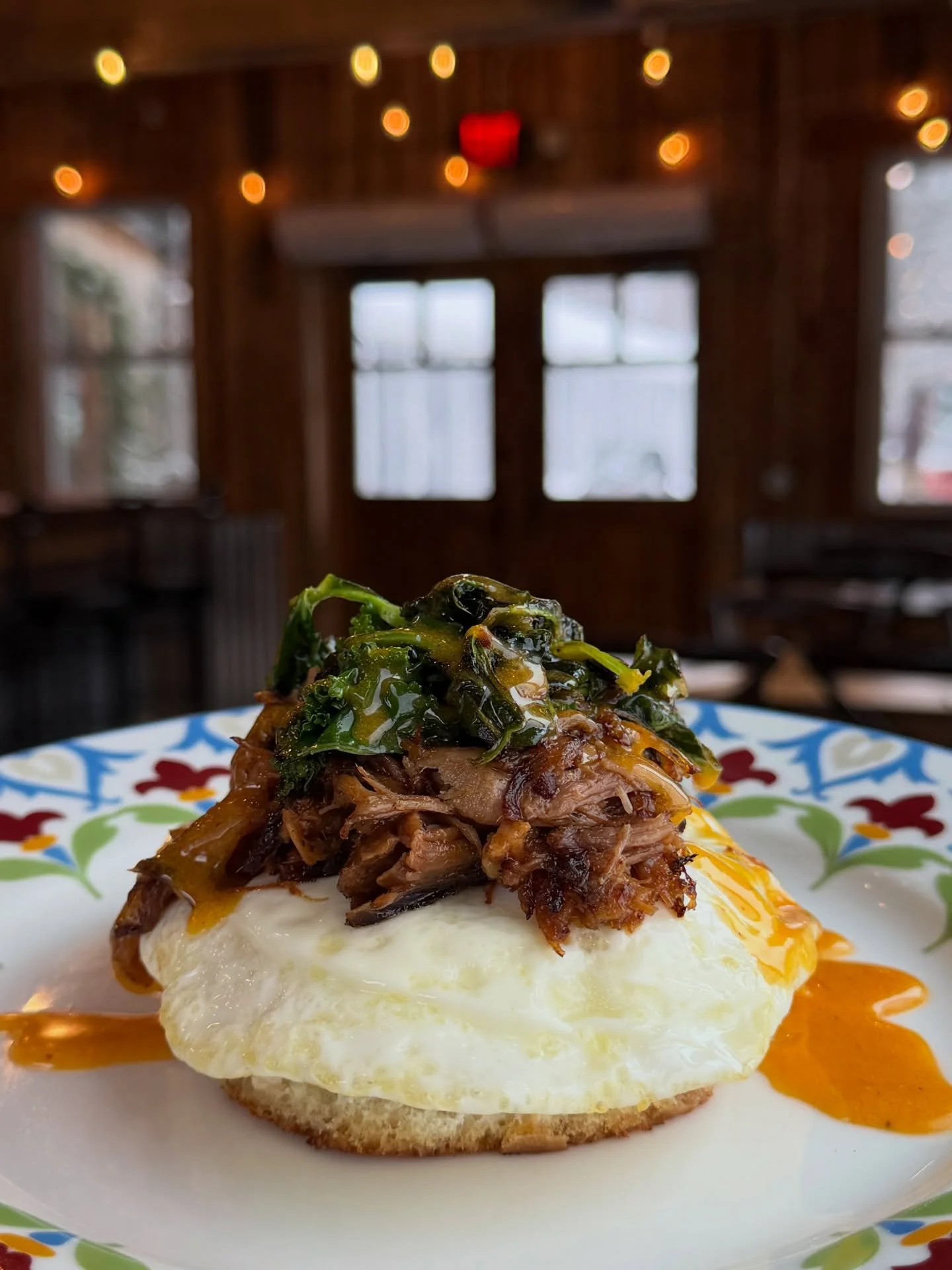 🥂✨Sunday Brunch on the Farm today 9am-1pm. This beauty shown is our Southern Belle Benedict. It&rsquo;s a feature and is as delicious as it looks! We&rsquo;re also featuring Brisket Breakfast Tacos &amp; Berries &amp; Cream Waffles. Come sip on a St