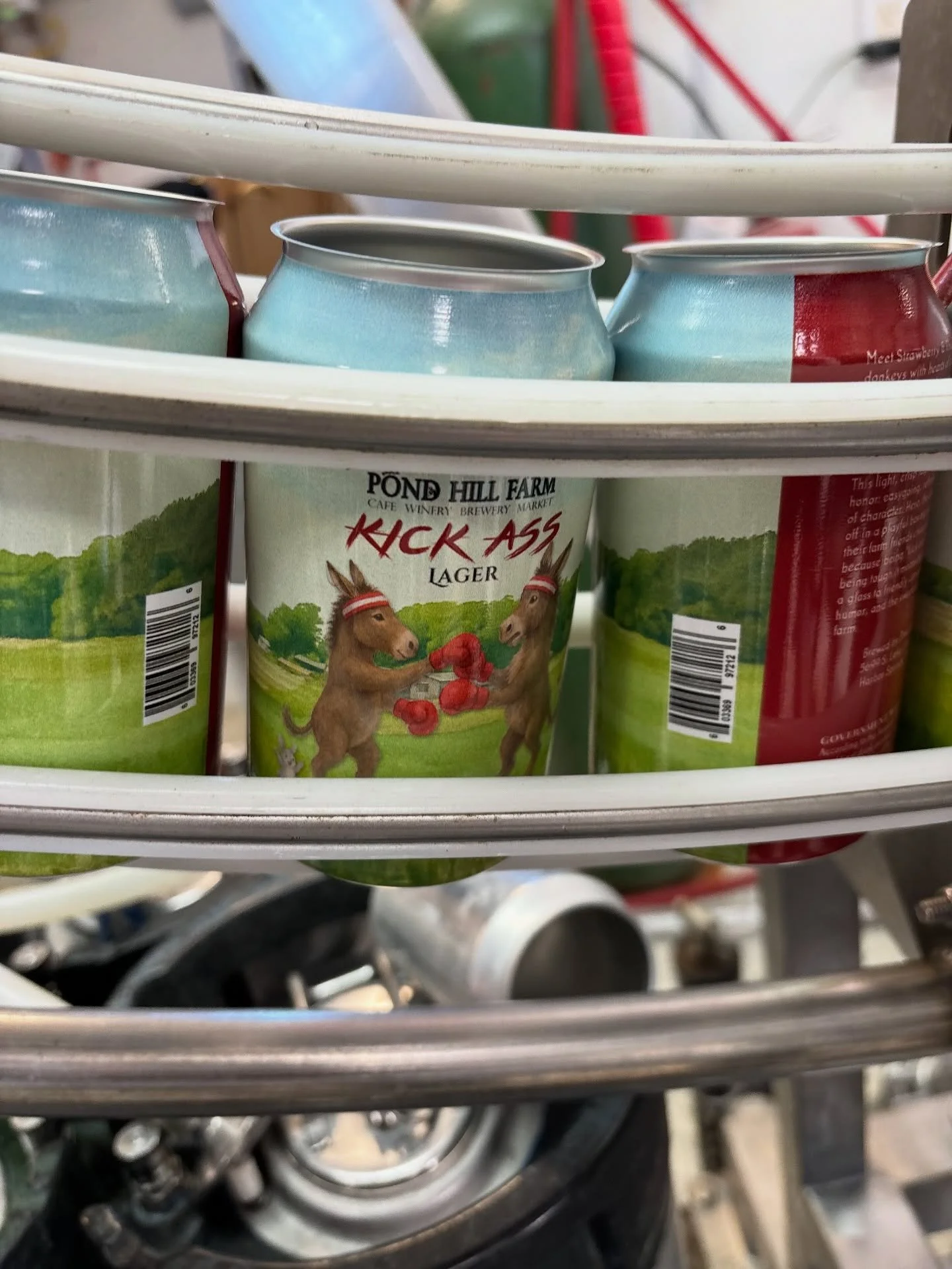 We&rsquo;ve got something super exciting happening on the farm today!!! 🍺✨
For the very first time ever, we&rsquo;re busy canning three of our beers&mdash;Kick Ass Lager, Koolerator K&ouml;lsch, and Moose Knuckles Nut Brown Ale!

These beauties will