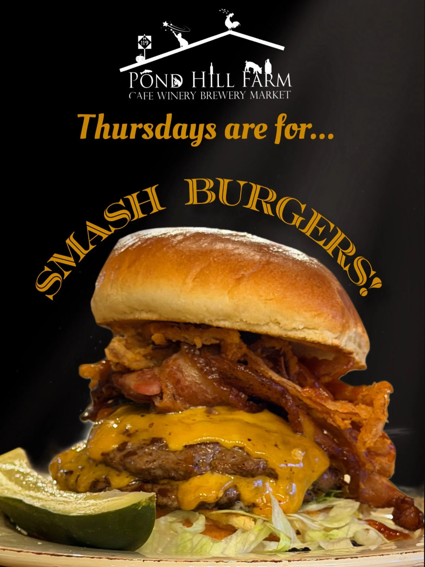 The storm is over&hellip; time to get out of the house!! 🙌❄️

Join us tonight for Smash Burger Night 
Featuring our NEW Loudmouth Burger &mdash; loaded with Plath&rsquo;s bacon, white cheddar, horseradish aioli, roasted garlic mustard, crispy onions