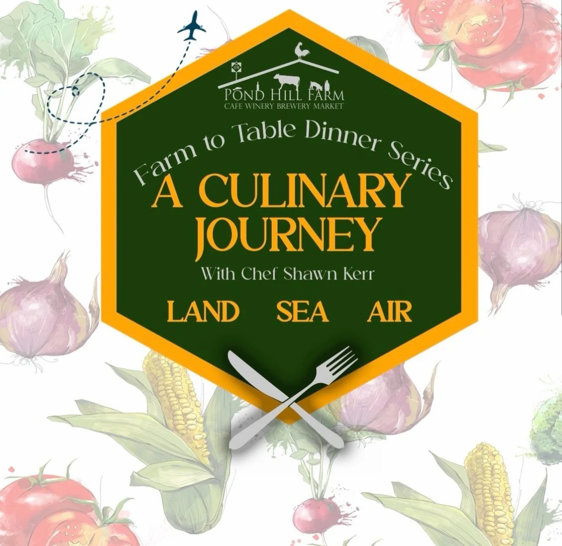 Farm to Table Dinners are BACK! 🌿✨

Join Chef Shawn for an unforgettable Culinary Journey this summer&mdash;exploring flavors by land, sea, &amp; air. Each evening features a thoughtfully crafted 7-course gourmet experience, highlighting the best of