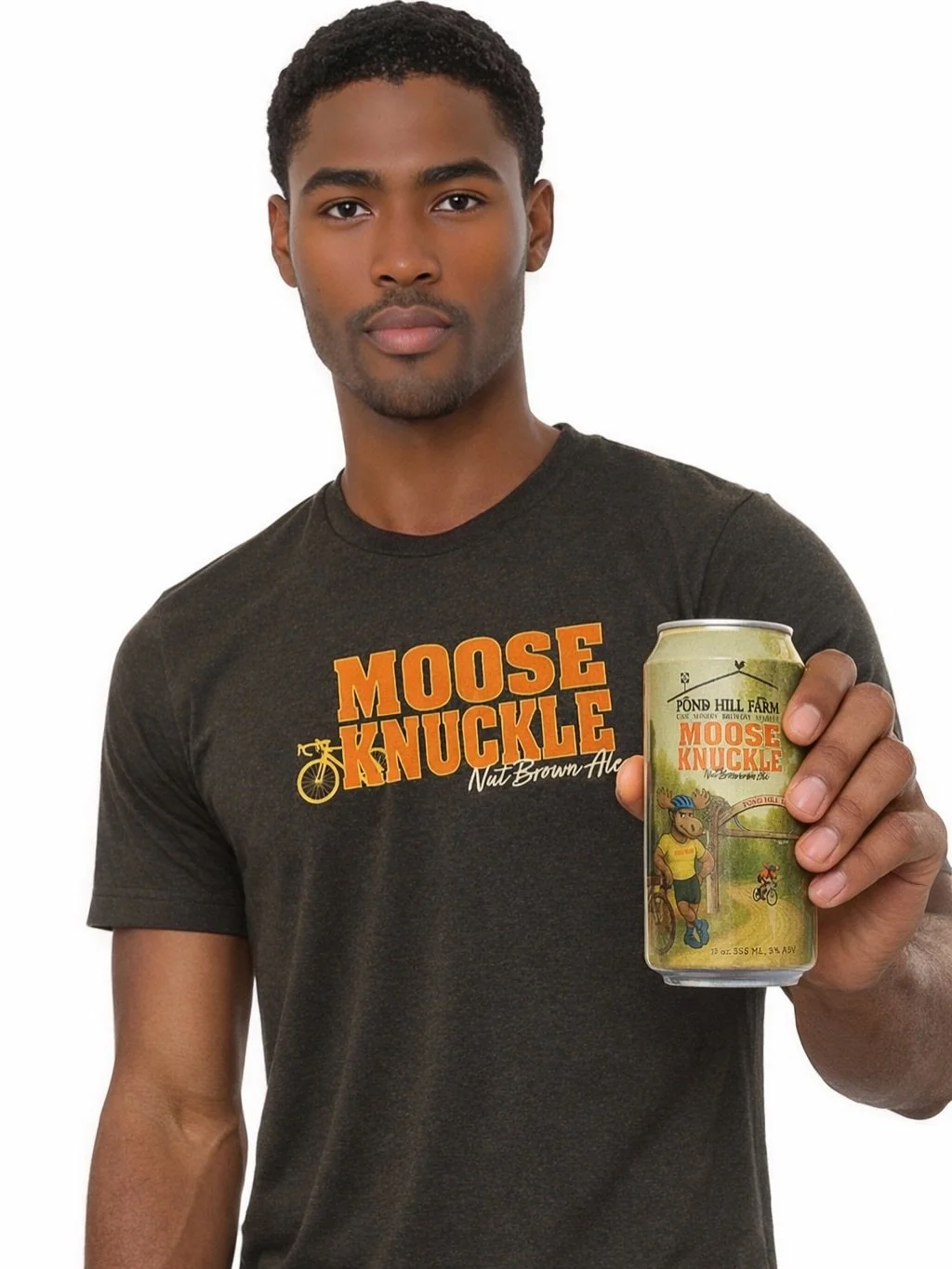 We&rsquo;re SO excited about our new brewery tee!

Our Moose Knuckle Nut Brown Ale shirt is fun, super soft, and just the right amount of edgy. Inspired by Tunnel of Trees cyclists and our deliciously smooth nut brown ale, it&rsquo;s a true Up North 