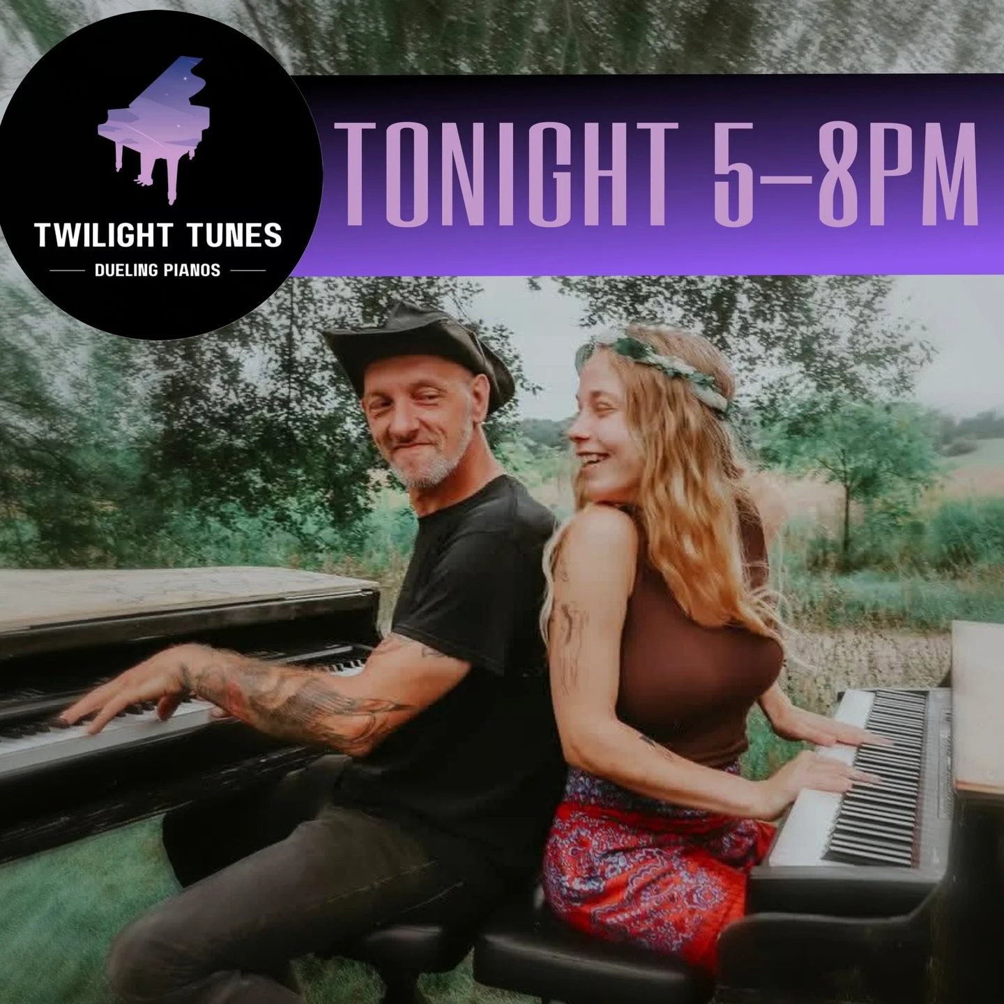 🎹 We are SO excited to welcome Twilight Tunes Dueling Pianos to the Waterwheel Stage tonight! 

Get ready for a high-energy, interactive night filled with all your favorite songs and plenty of crowd participation. It&rsquo;s going to be an absolute 