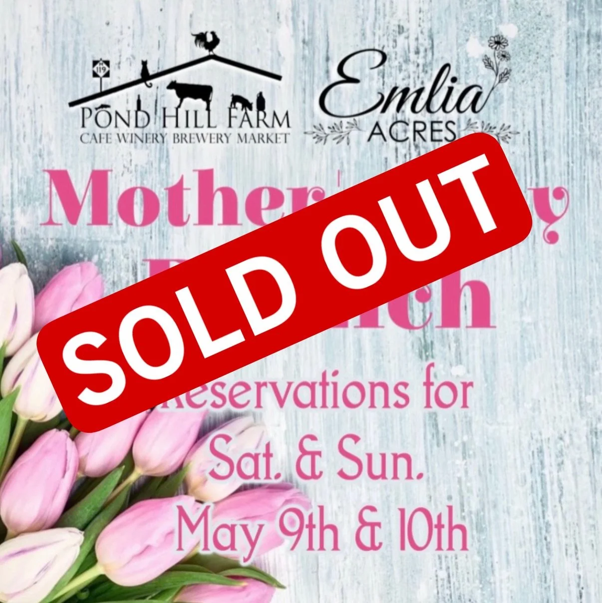 Mother&rsquo;s Day Brunch is officially SOLD OUT today &amp; tomorrow &mdash; thank you so much for the incredible support! 💐

We&rsquo;re still open from 12&ndash;8pm for our full caf&eacute; menu, shopping in the Market &amp; lots of family fun on