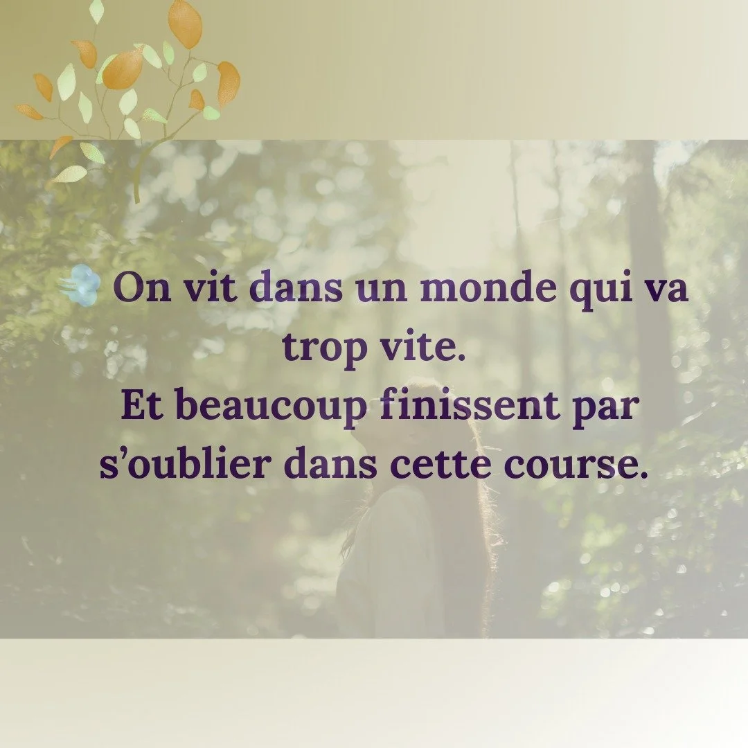 ✨Le &ldquo;trop vite&rdquo;✨

Aujourd&rsquo;hui, j&rsquo;ai envie de te parler de quelque chose que je vois partout :
le &ldquo;trop vite&rdquo;,
- Dans la vie.
- Dans nos choix.
- Dans nos &eacute;motions.
- Dans notre mani&egrave;re de nous soigner