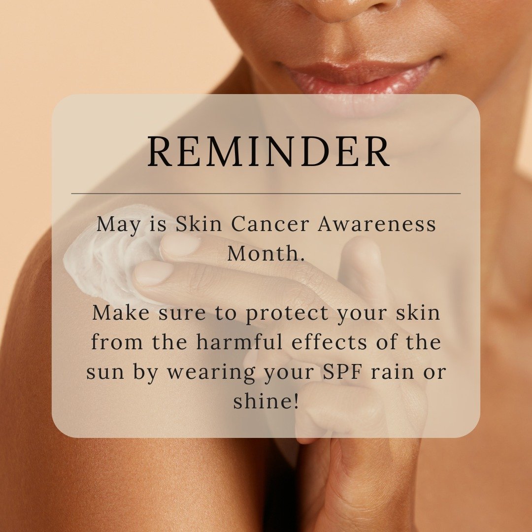 May is Skin Cancer Awareness Month&mdash;don&rsquo;t forget to wear your SPF! ✨🌿

Mineral SPF is your best defense against harmful UVA and UVB rays, which can cause sunburn, skin damage, and skin cancer. It offers immediate, broad-spectrum protectio