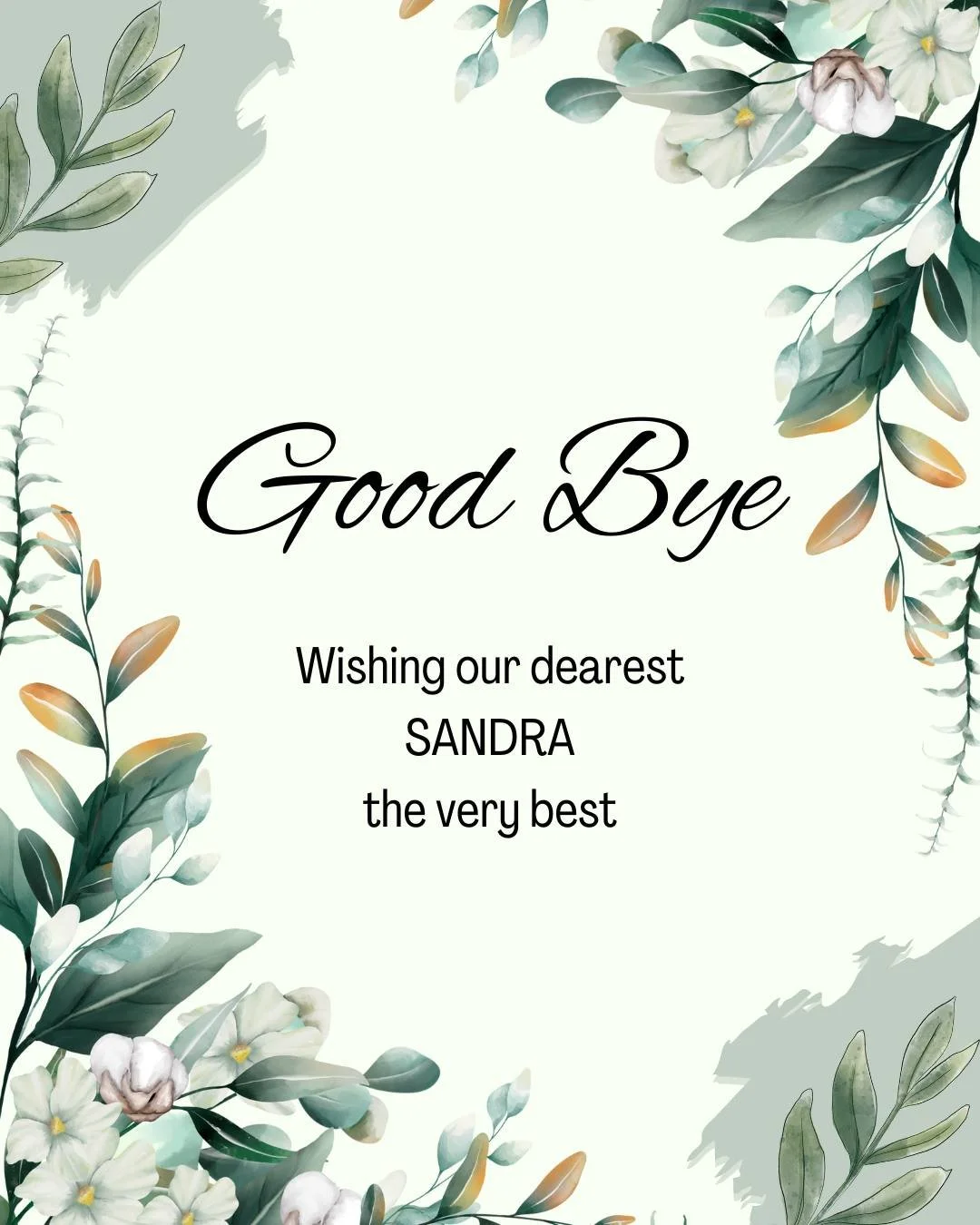 🌿 A Heartfelt Farewell 🌿

It is with both sadness and gratitude that we share that our dear Sandra will be leaving Mirage to return back to Mexico. 💖

For the past 3+ years, Sandra has been such a special part of our Mirage family &mdash; her kind