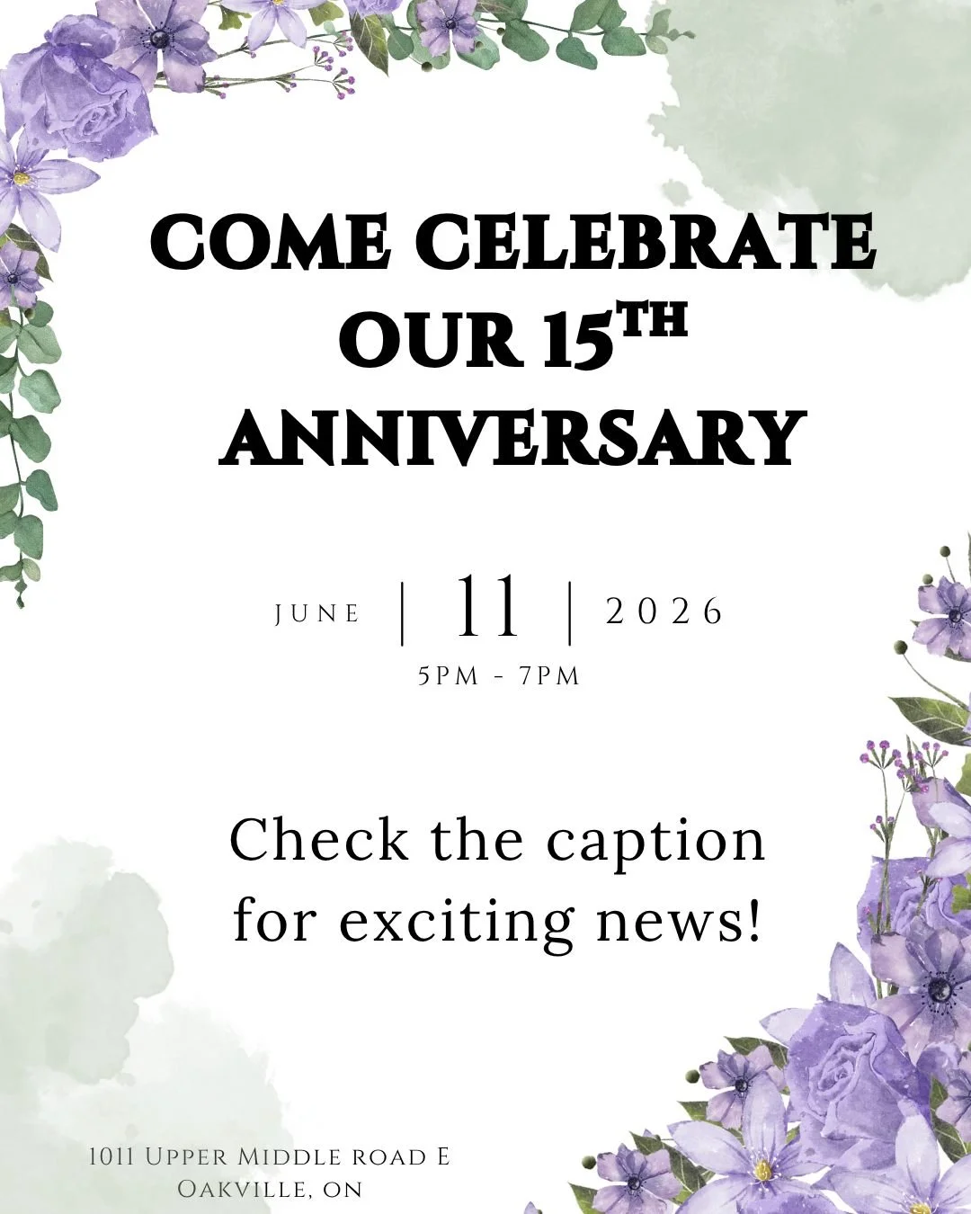 ✨ YOU'RE INVITED!!! ✨

Join us as we celebrate 15 incredible years of beauty, wellness, and community at our 15th Spa Anniversary Celebration on June 11th! 🥂💆&zwj;♀️

This year, we&rsquo;re changing things up with exciting 15-minute treatment demos