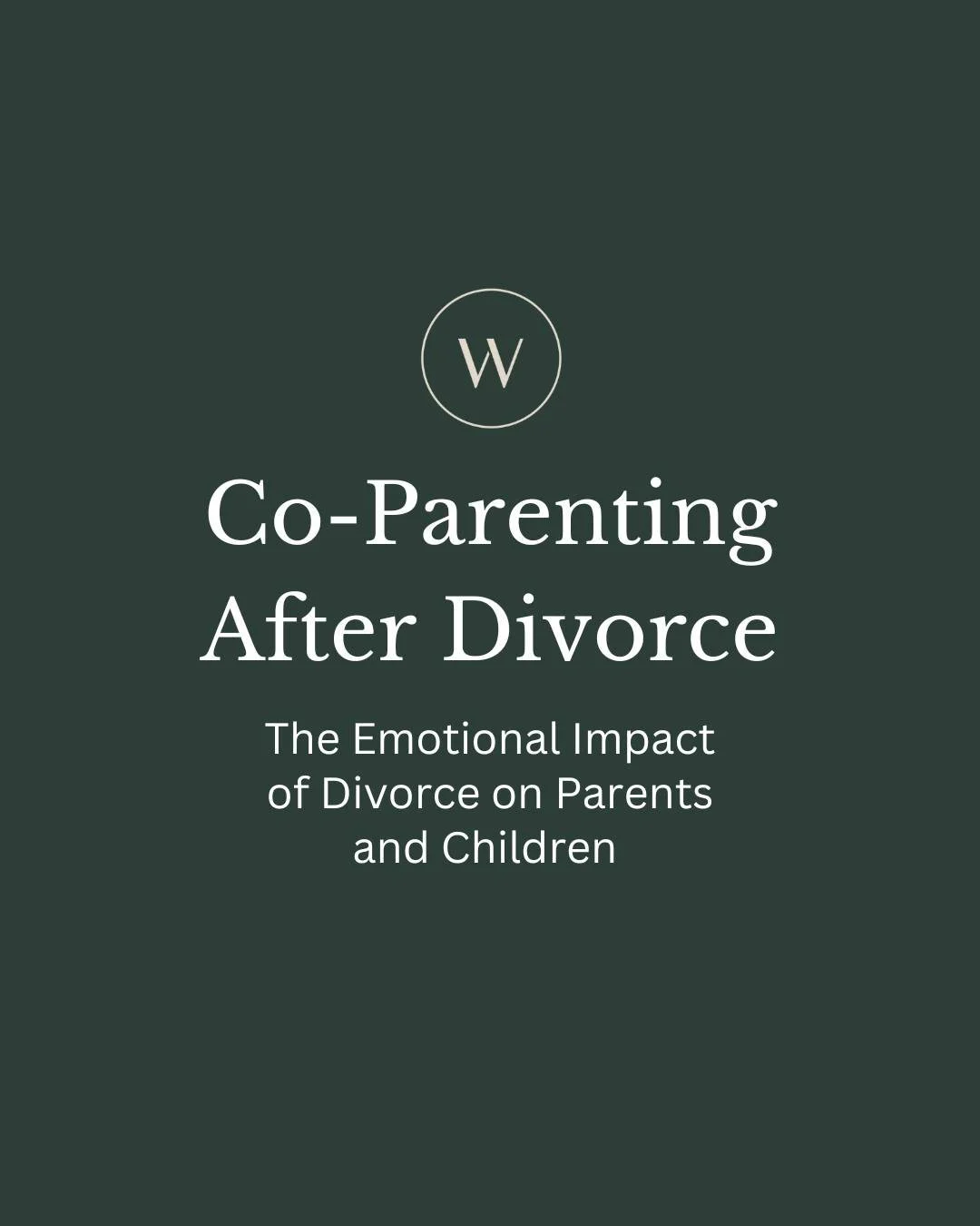 Divorce affects parents and children with difficult emotions like grief, anger, and fear.

Co-parenting helps create stability and resilience, but it can be challenging to navigate alone.

If you feel that a family therapist would be helpful, book a 