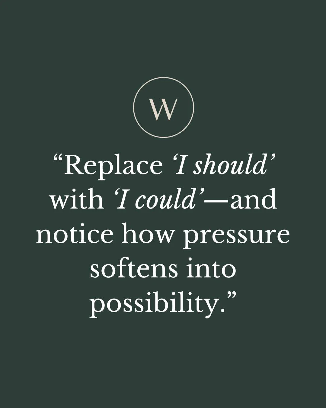 &ldquo;I should&hellip;&rdquo; statements often sound like responsibility, but they can quietly turn into self-criticism. Over time, this language can make it harder to feel motivated and more difficult to stay connected to what we actually need.

A 