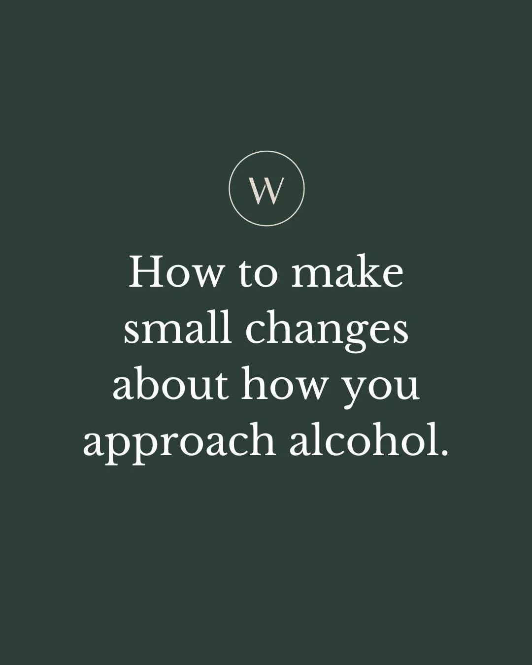 You don&rsquo;t need to wait for a crisis to make changes around alcohol.

Many people seek support simply because they want to feel more in control or more aligned with their values.

Making small adjustments early often leads to more sustainable an