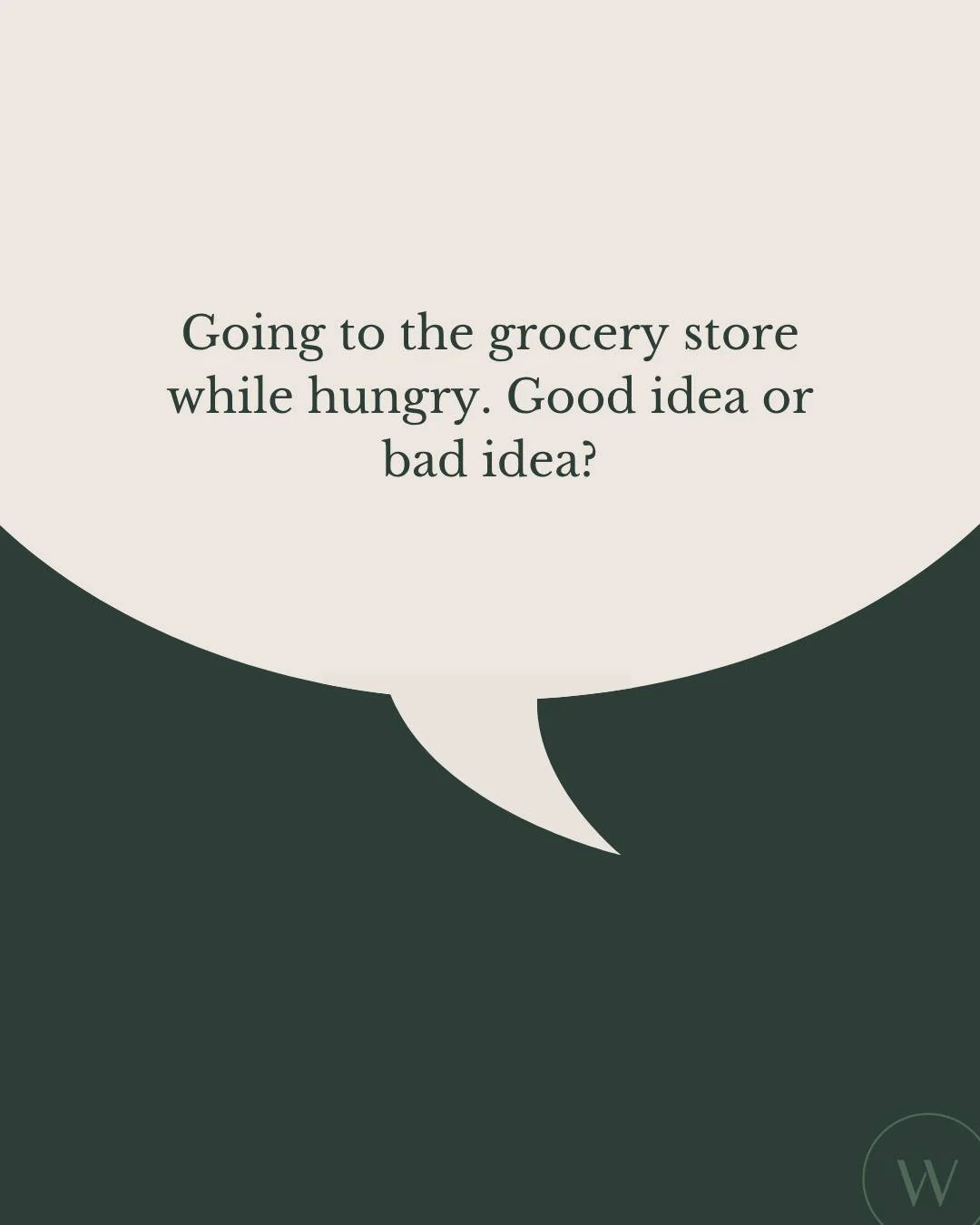 We know that it's a bad idea, yet we've all done it before. We grab a few extra snacks, maybe some fizzy drinks, or even that large tray of mac n' cheese.

This type of scenario is exactly where structure can help. And it's actually one of the simple