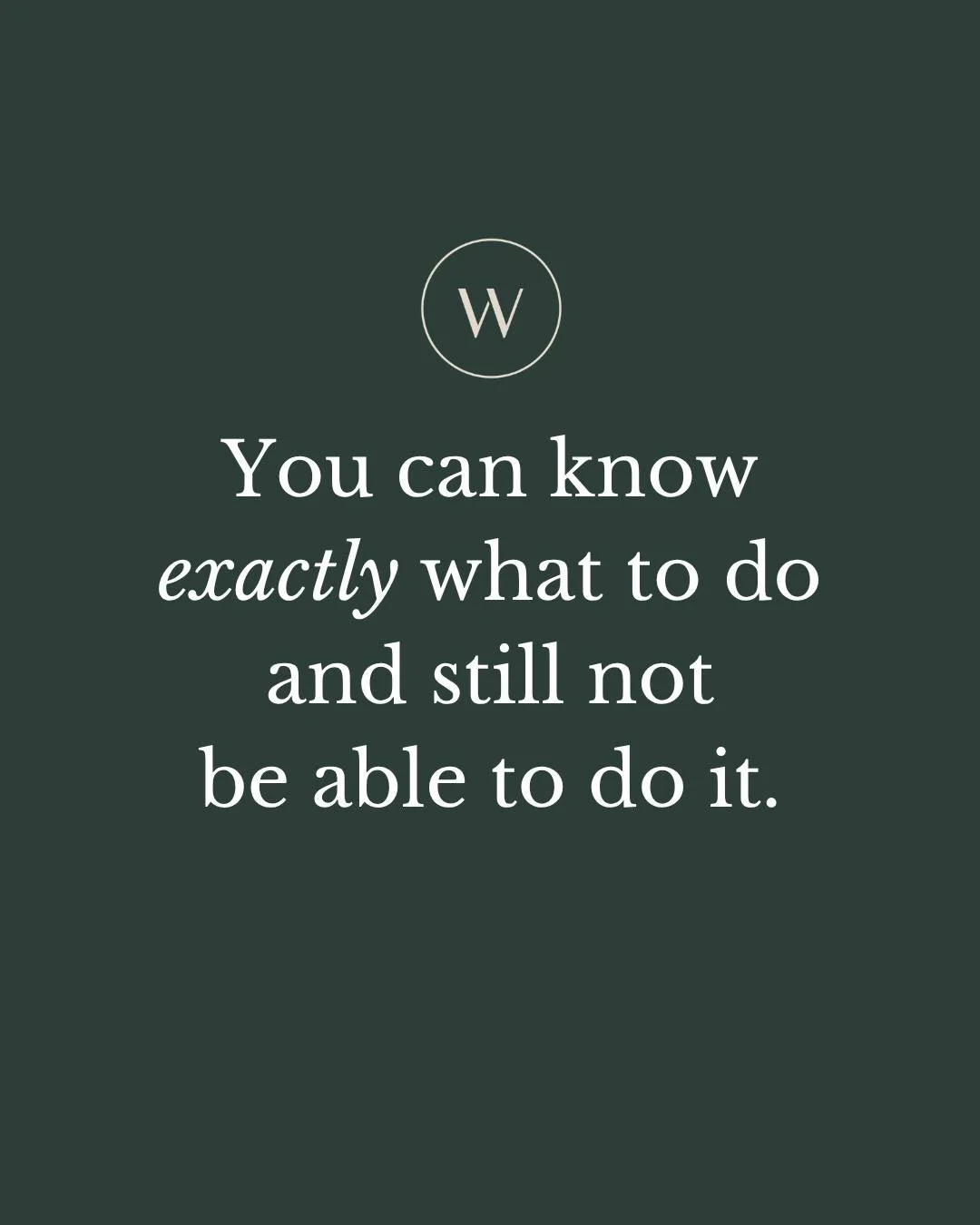 These days, information is not the problem. Most of us already know exactly what needs to change.

The gap between knowing and actually doing it, consistently, over time, is where most people get stuck.

The good news is that this is not due to lazin