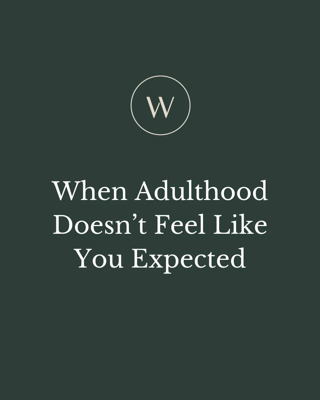 Nobody really tells you how strange becoming an adult can feel.

One minute, there&rsquo;s a clear path in front of you. School, graduation, the next step.

And then suddenly, there are hundreds of decisions to make and no one is handing you the inst
