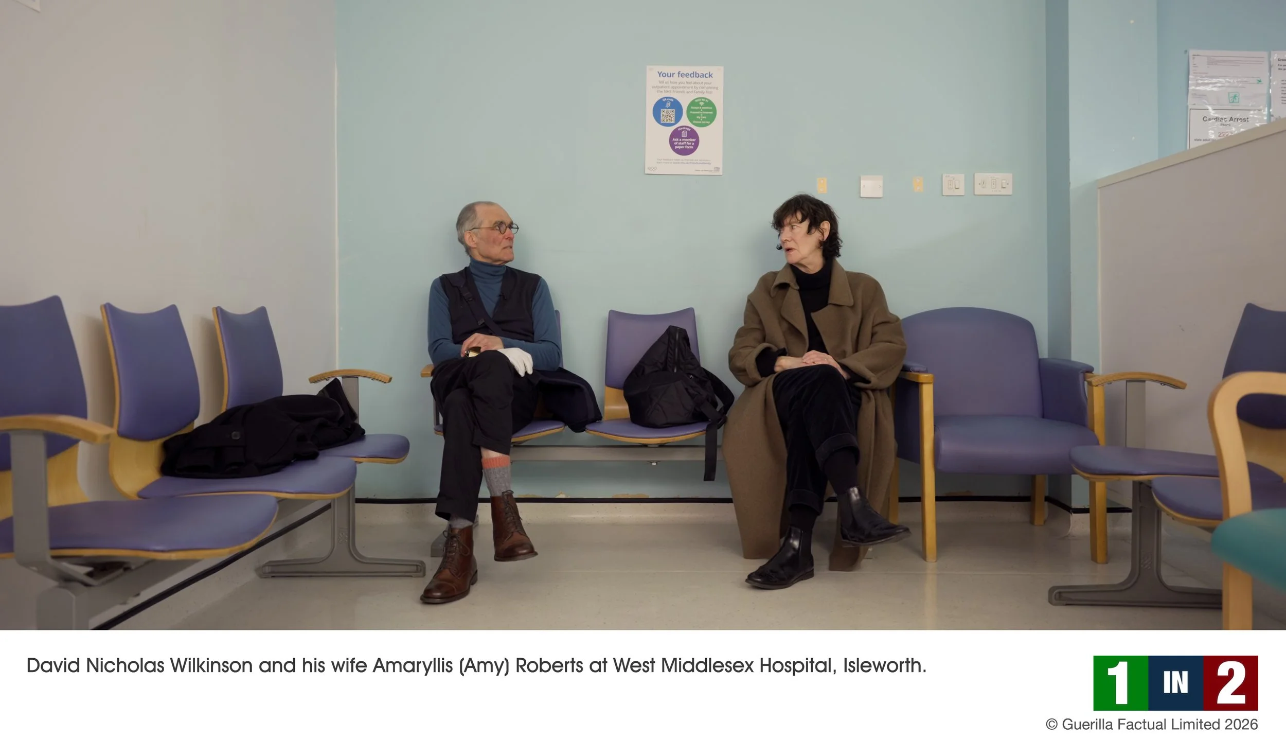David Nicholas Wilkinson and his wife Amaryllis (Amy) Roberts at West Middlesex Hospital, Isleworth.jpg