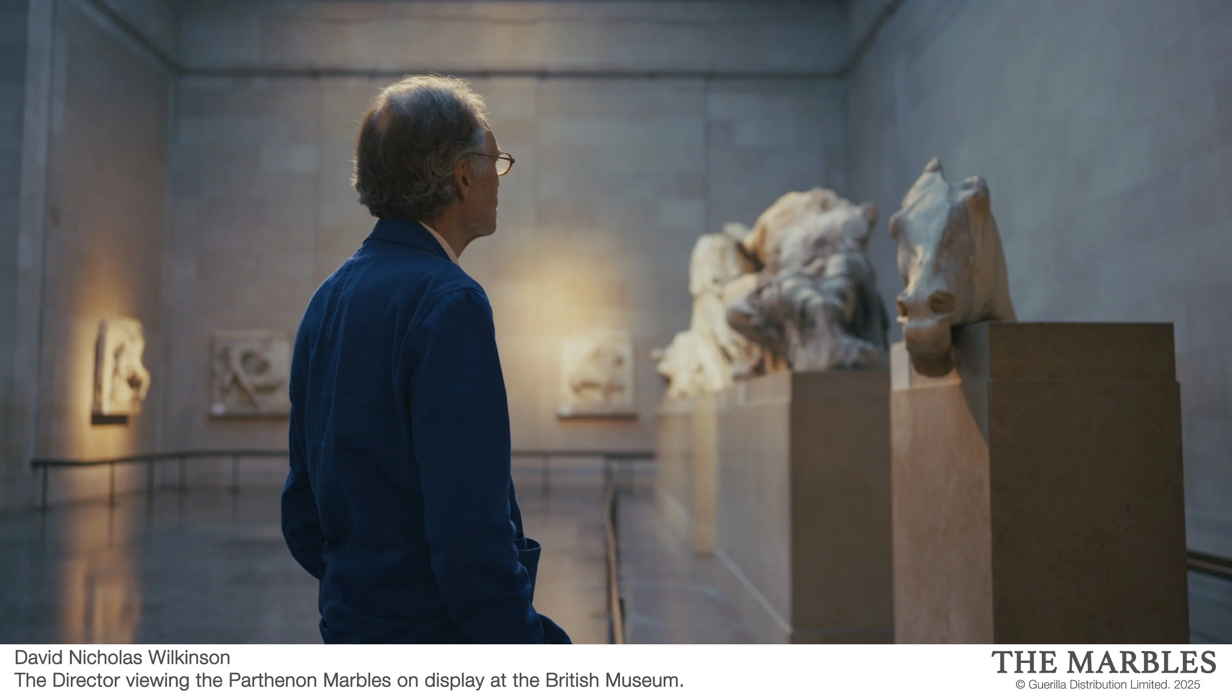 0023 David Nicholas Wilkinson, Director viewing the Parthenon Marbles on display at the British Museum.jpg