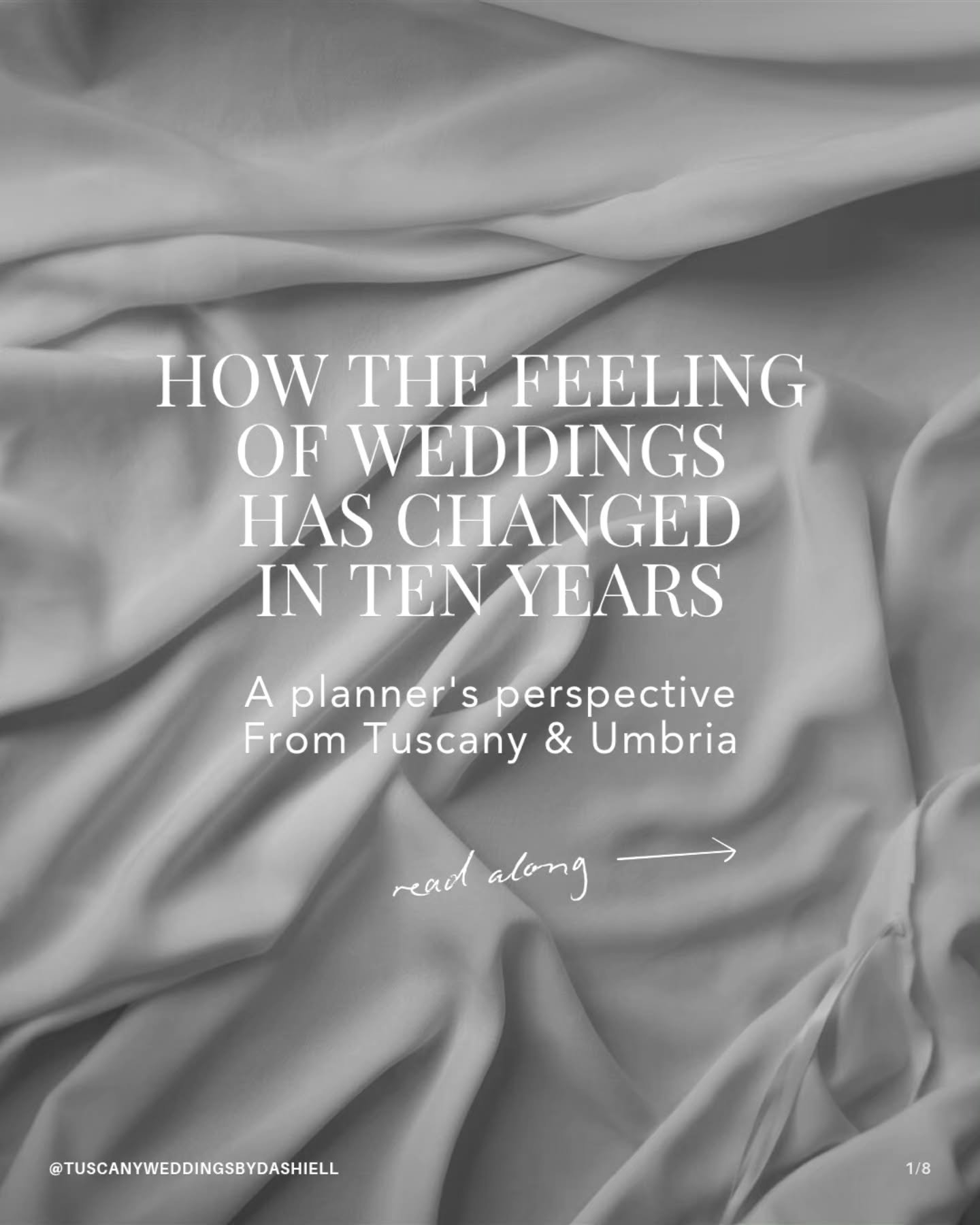 How the feeling of weddings has changed in the last 10 years.

Ten years ago, weddings were mostly about the programme: the traditions, the timelines, the Pinterest boards. Today? They&rsquo;re about the people and the experience.

Couples now crave 