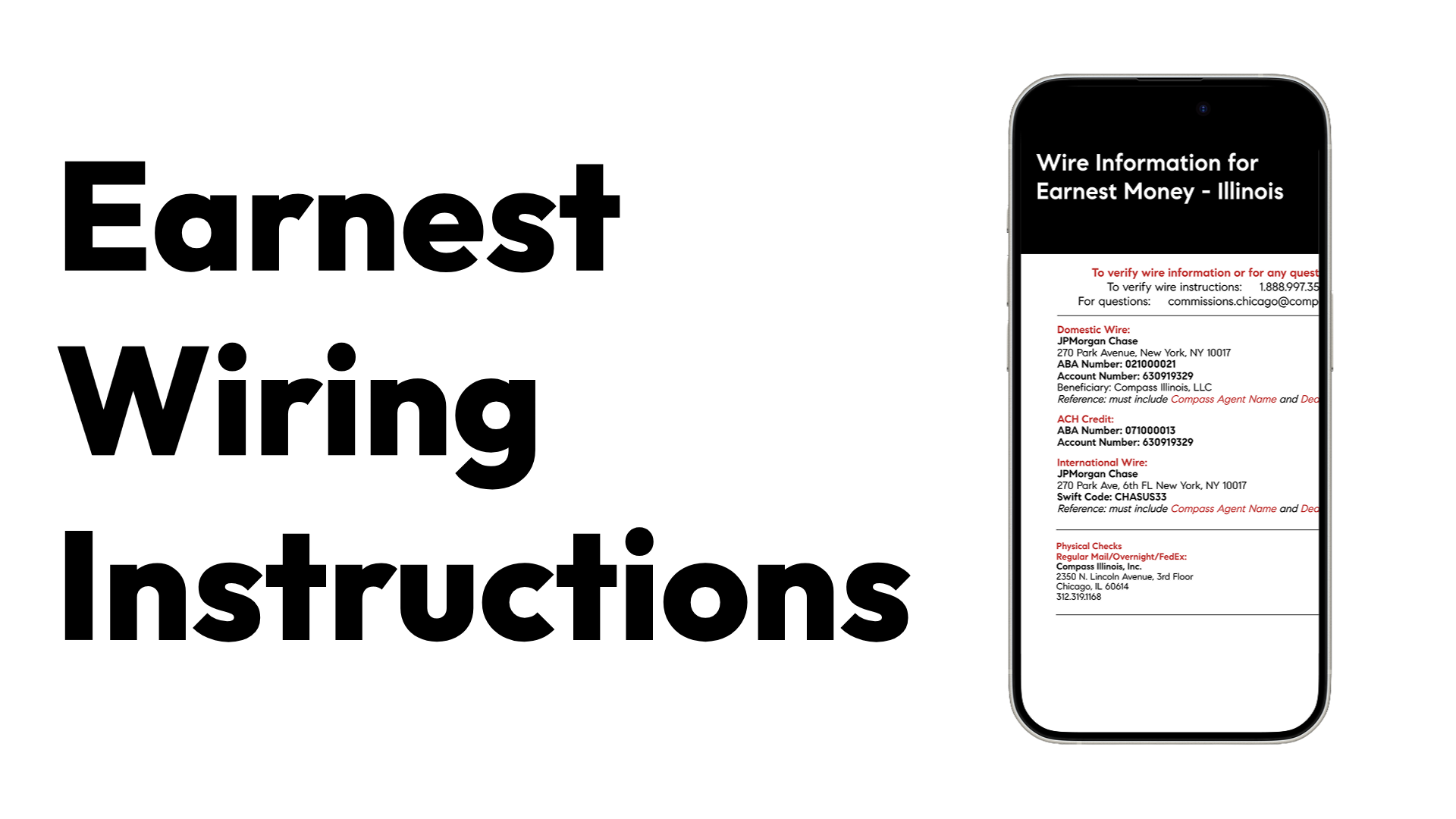 Earnest Money Wiring Instructions
