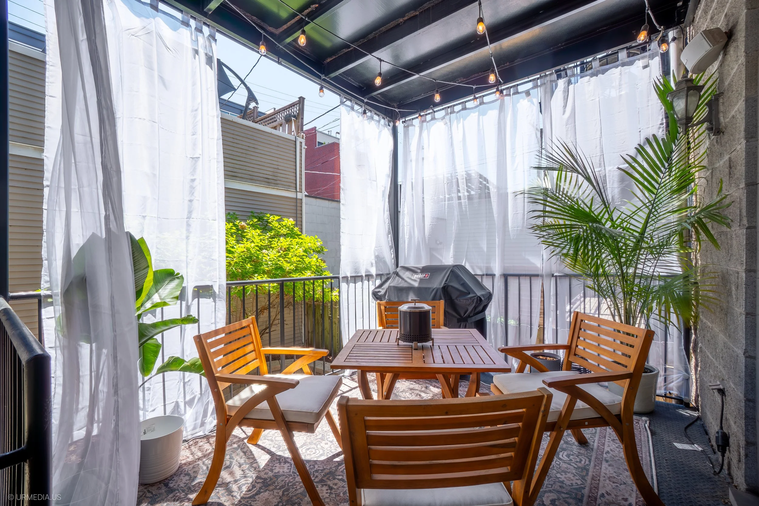 Back patio during the day
