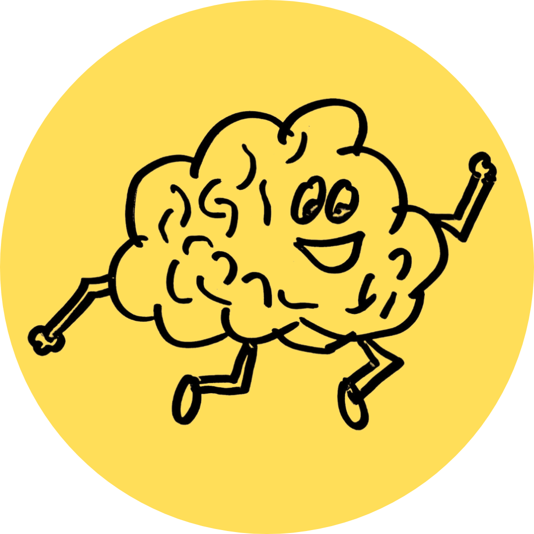 Running brain icon