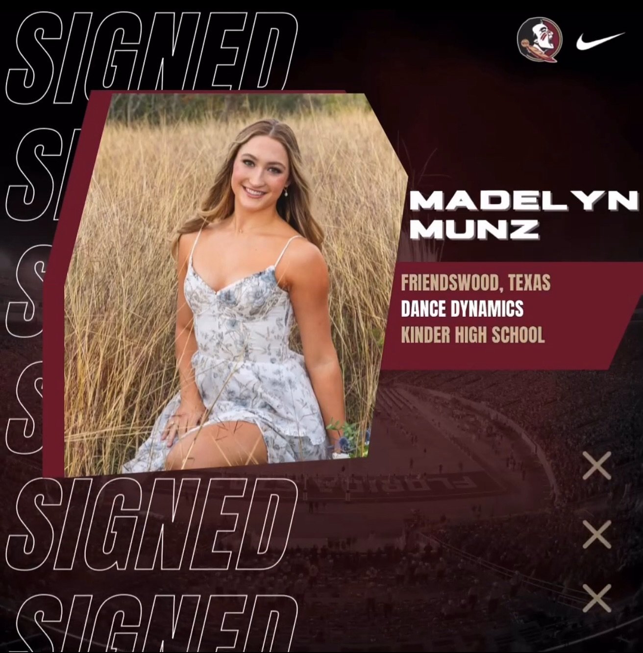 ANOTHER HUGE CONGRATULATIONS TO WORLDS TEAM MEMBER AND GRADUATING SENIOR @madelyn_munz ON BEING ONE OF THE NEWEST MEMBERS OF THE @fsugoldengirls! We have loved having you as a part of DD this season, and can&rsquo;t wait to see you continue to wow us
