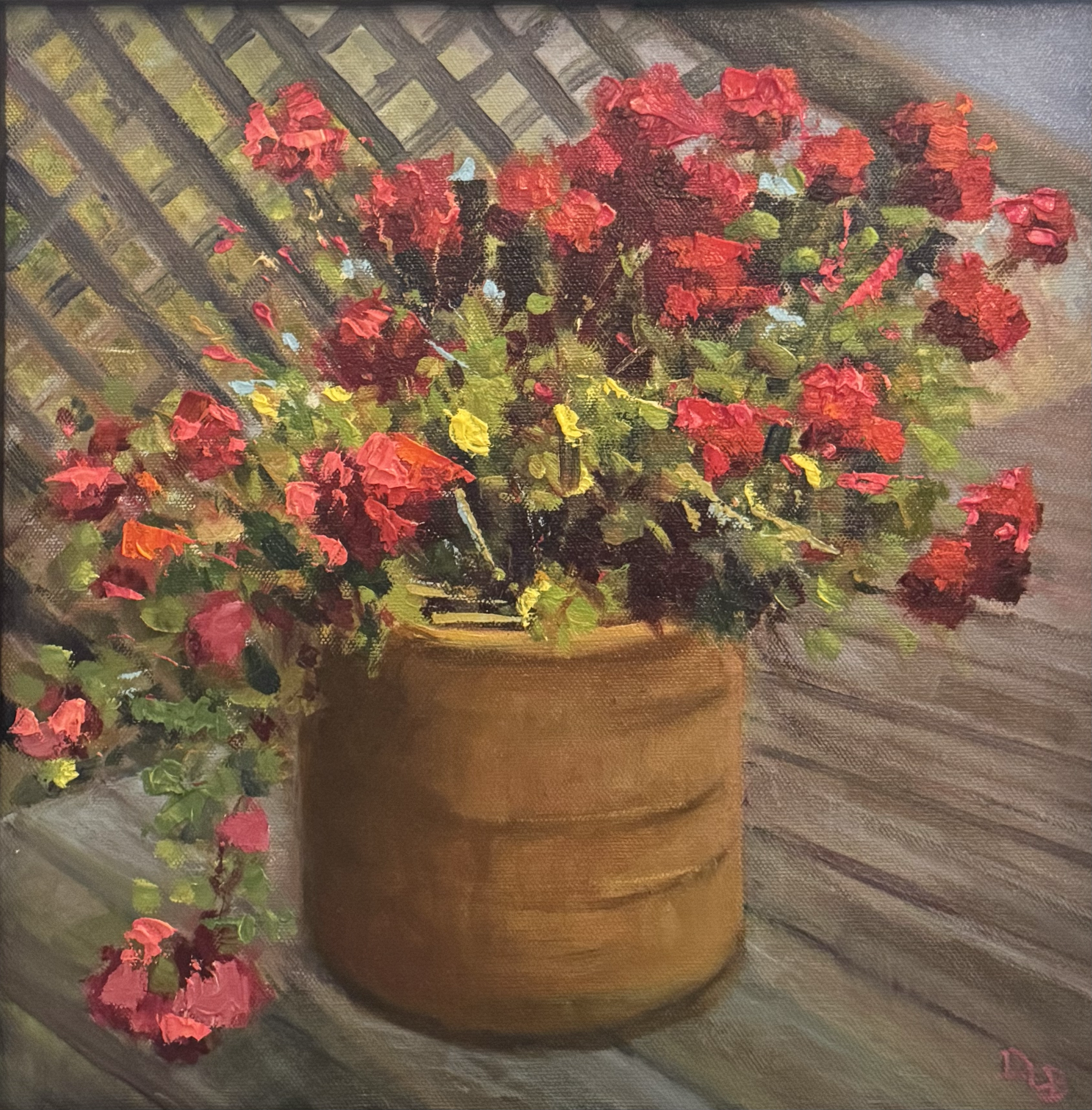Geraniums Newport California
12x12 linen
