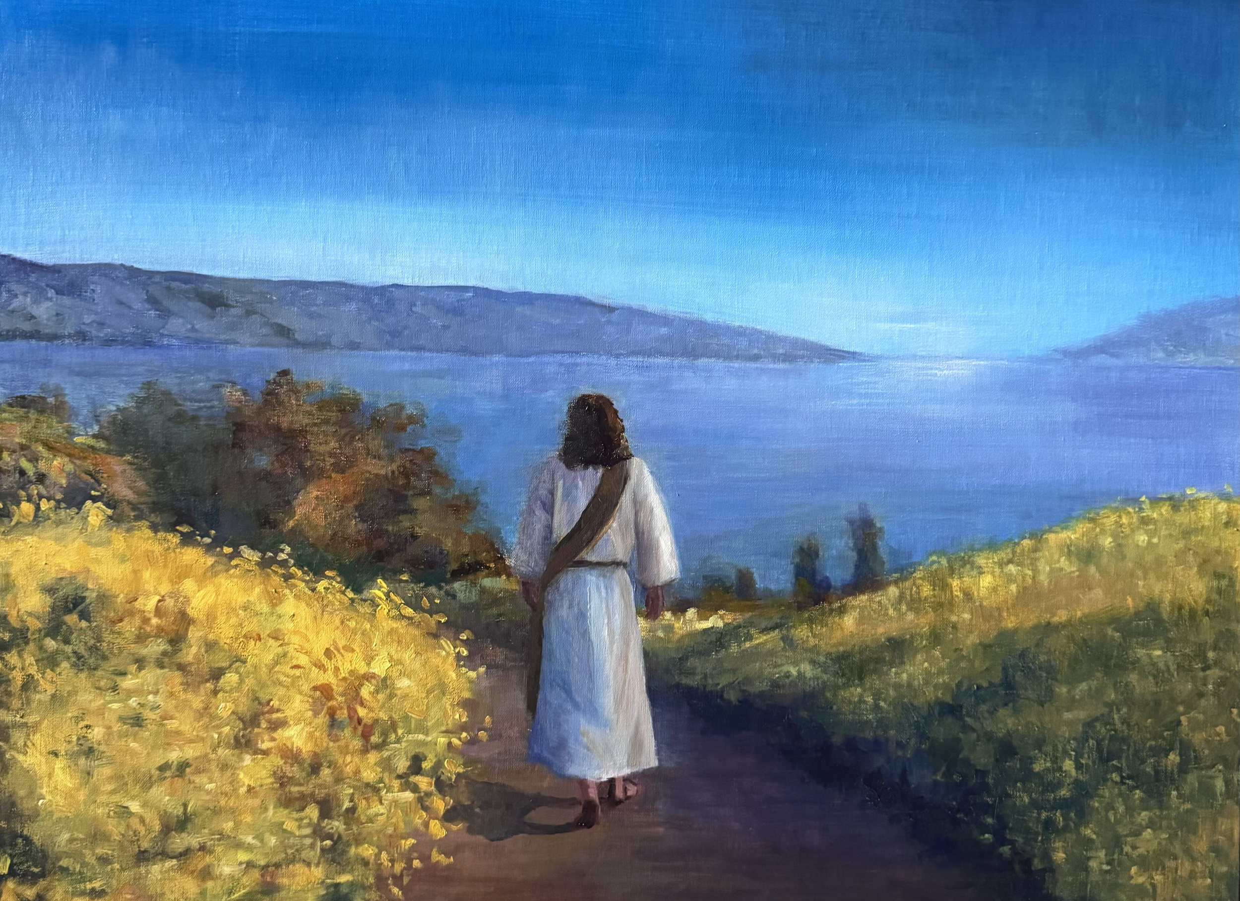Jesus in Galilee 
16x20 oil on linen $800