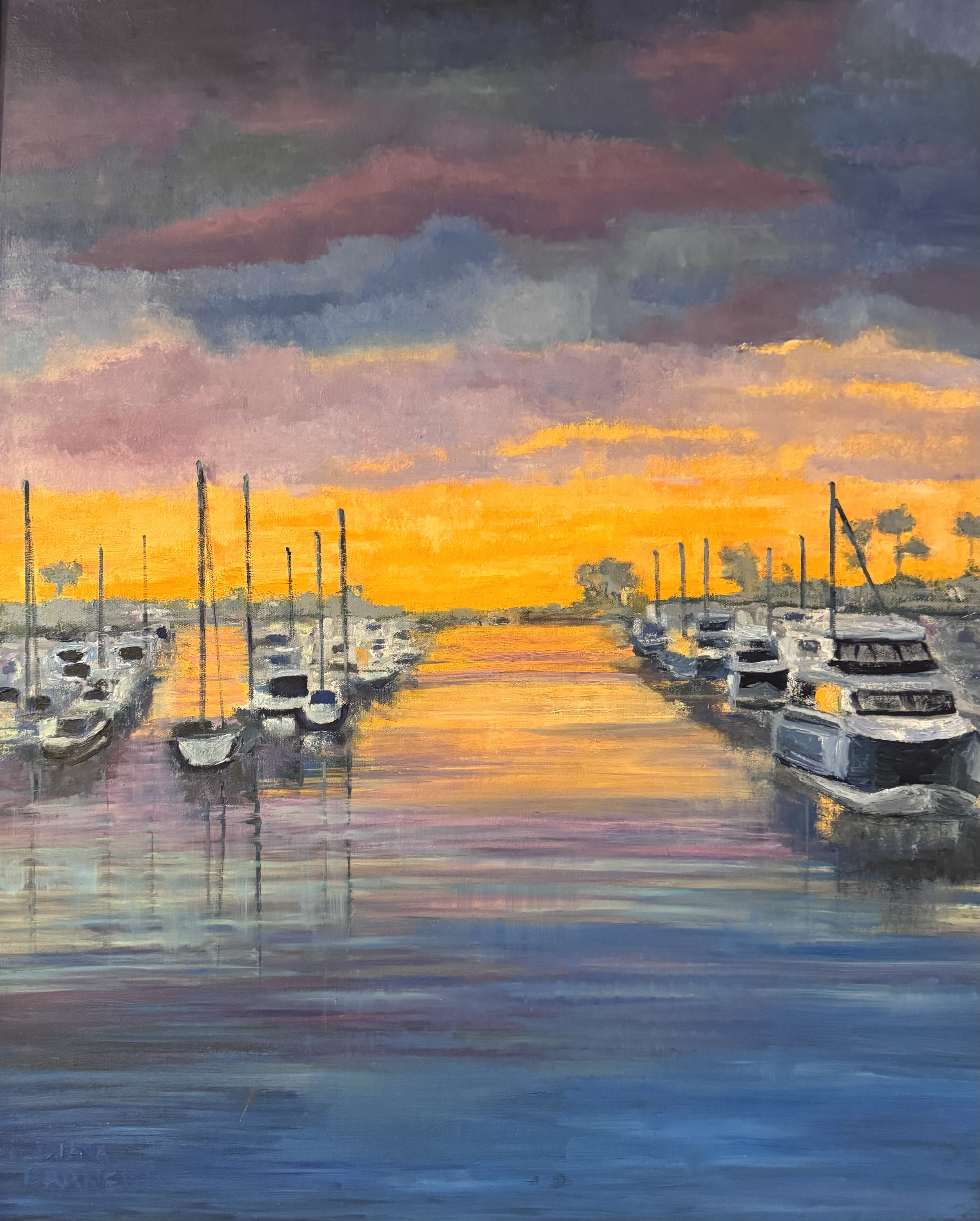 Sunset in the Harbor
24 x 30 Oil on linen
$1800
