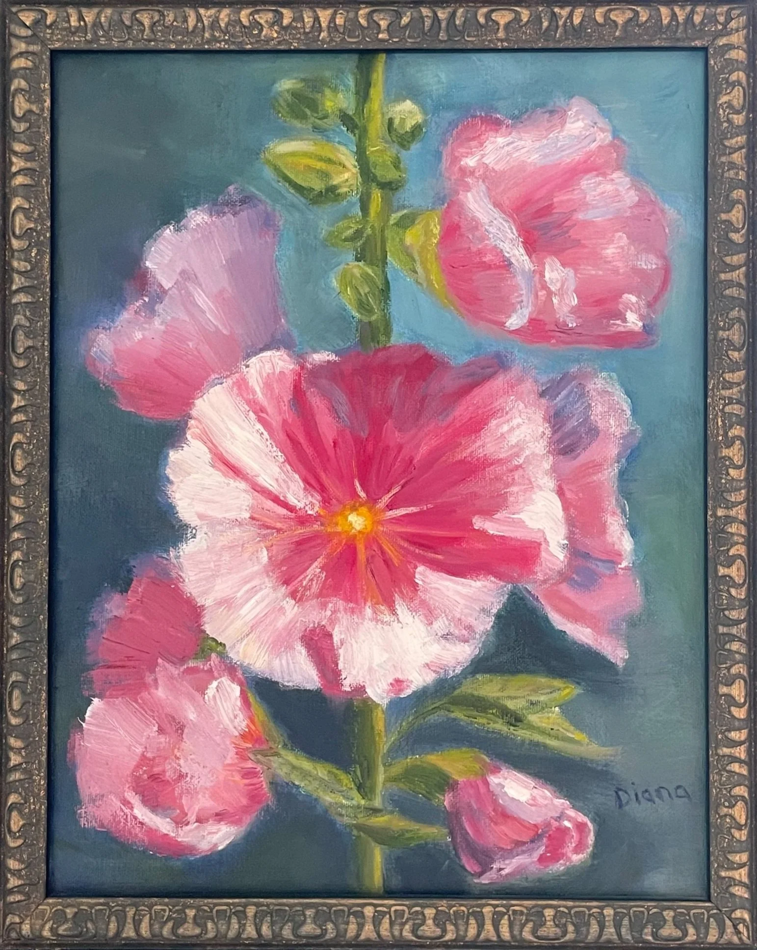 Pink Hollyhocks
11x14 oil on canvas
SOLD