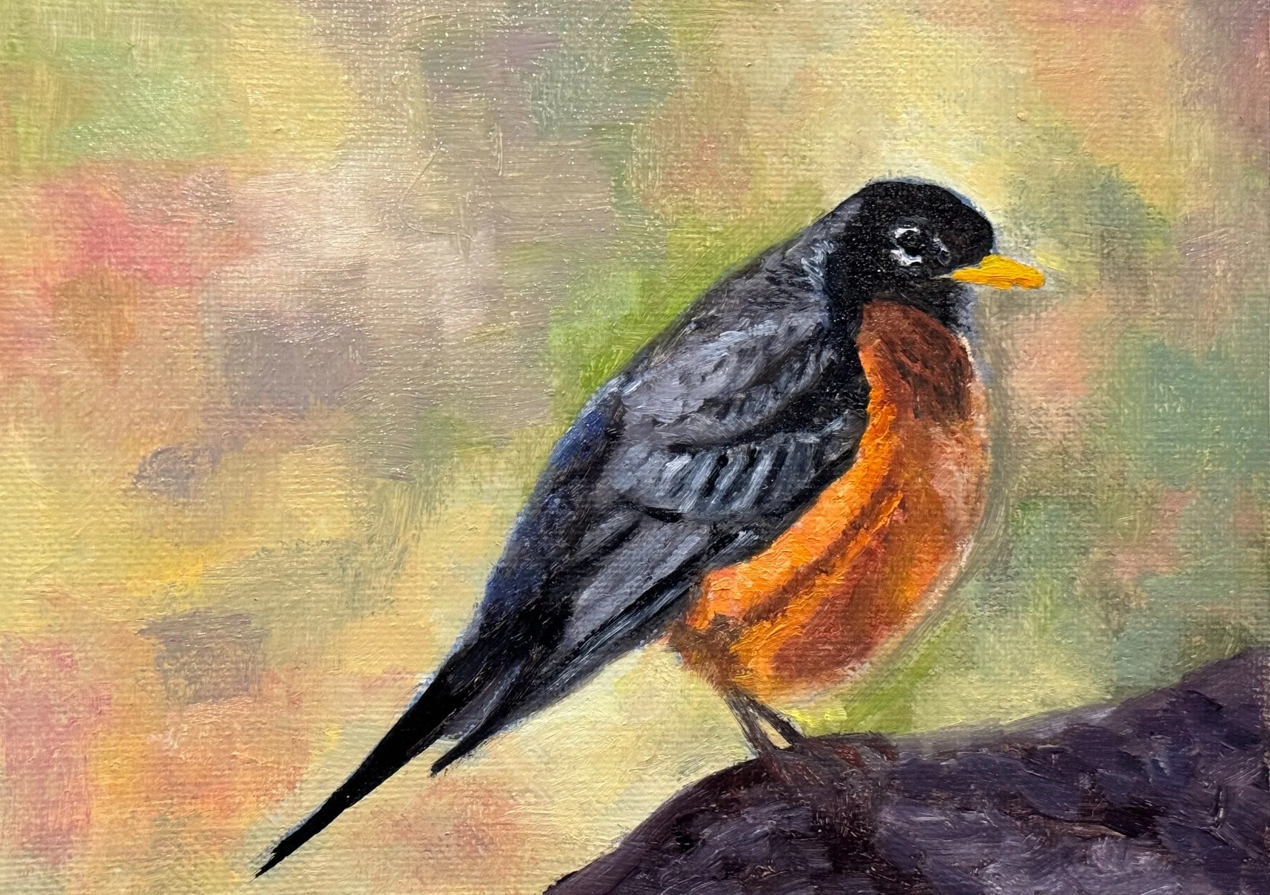 Robin 5x7 oil on canvas board 
Not Available 
