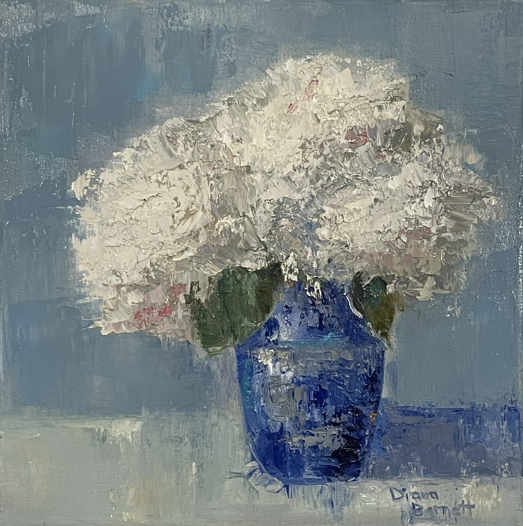 Elegance (painted after the impression of Barbara Flowers art)
12x12 oil on cotton
Not Available