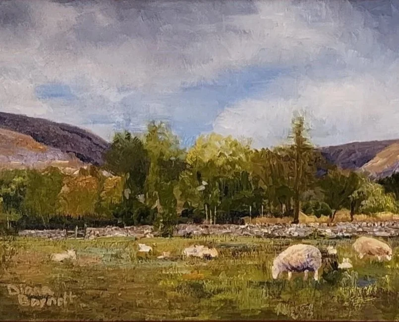 Sheep in the Isle of Skye 16x20 oil on linen 