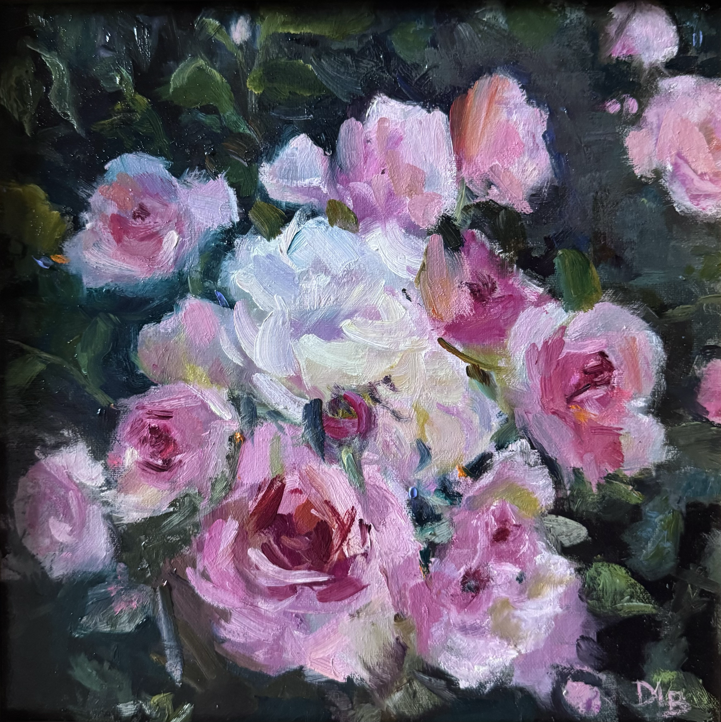 Elizabeth's Roses 10 x 10 
Linen
SOLD