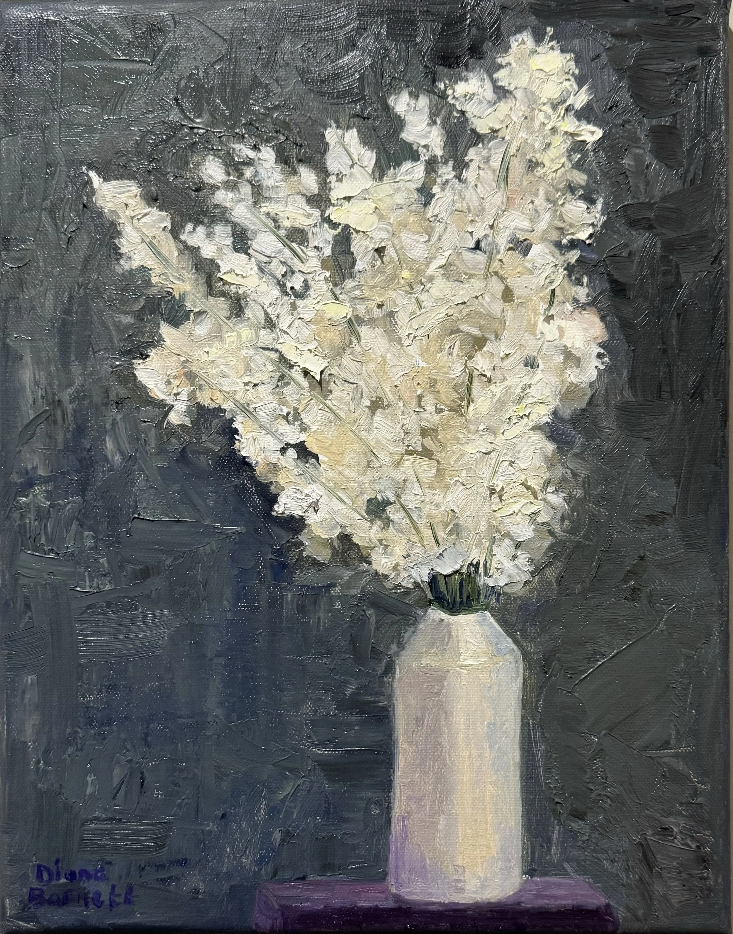 White Flowers 11x14 oil on canvas $325