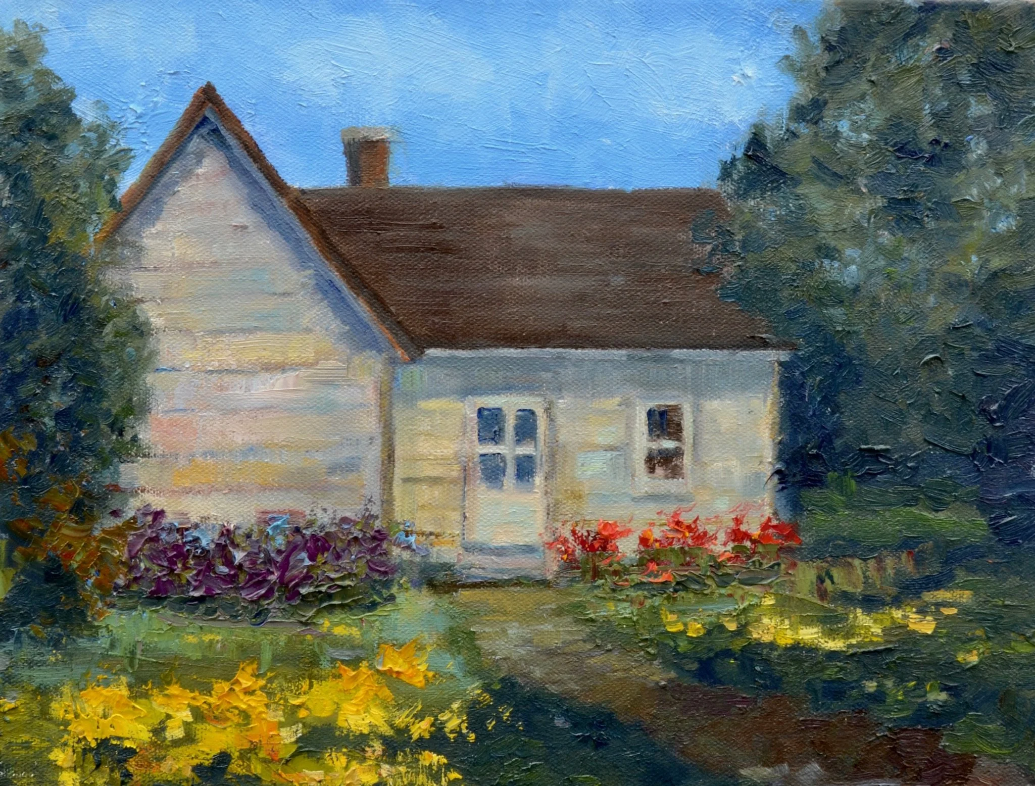 The Family Home in Hyrum 11x14 oil on canvas 