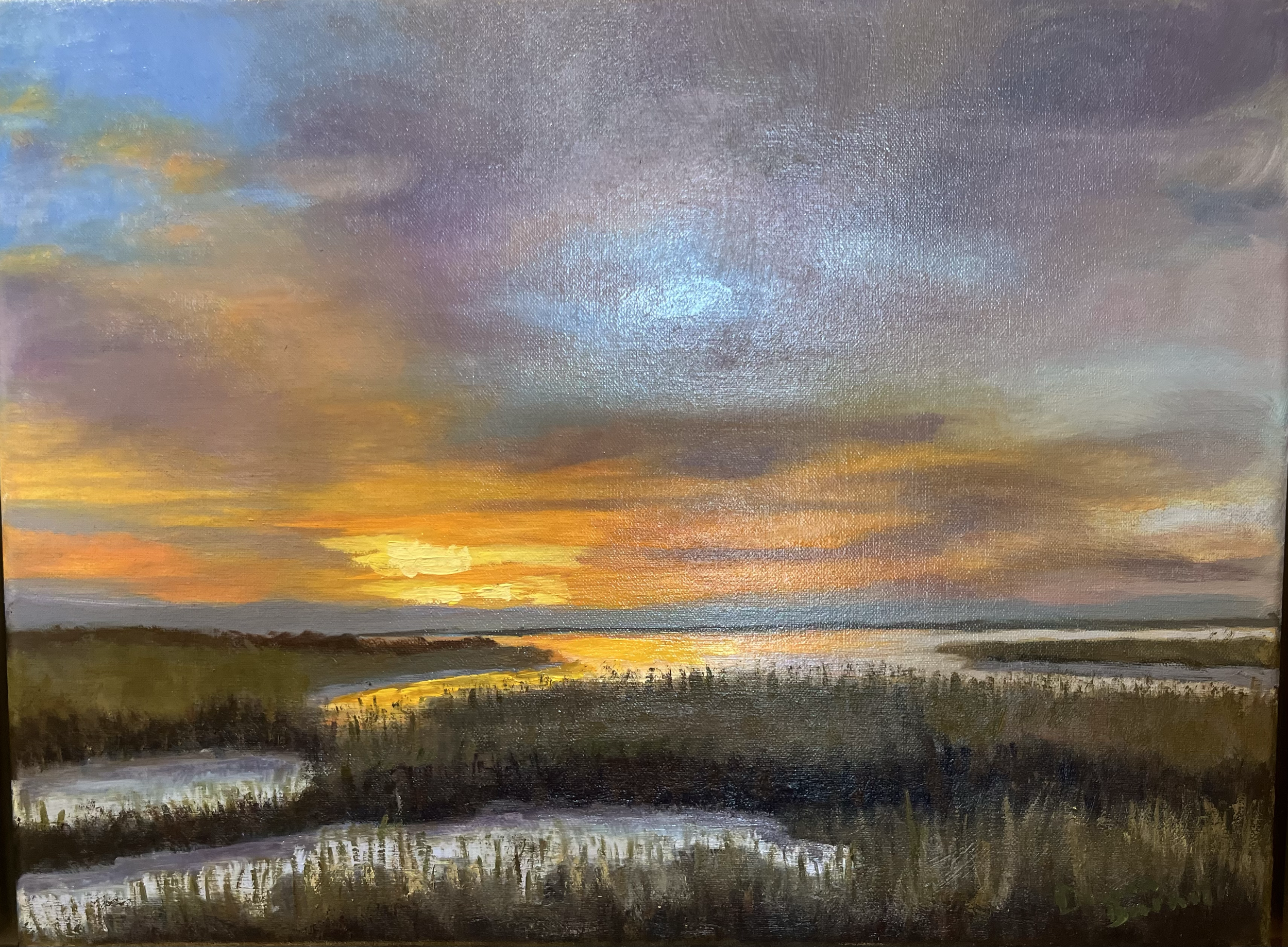 Sunset at Farmington Bay
12x16 oil on linen 
Sold 
