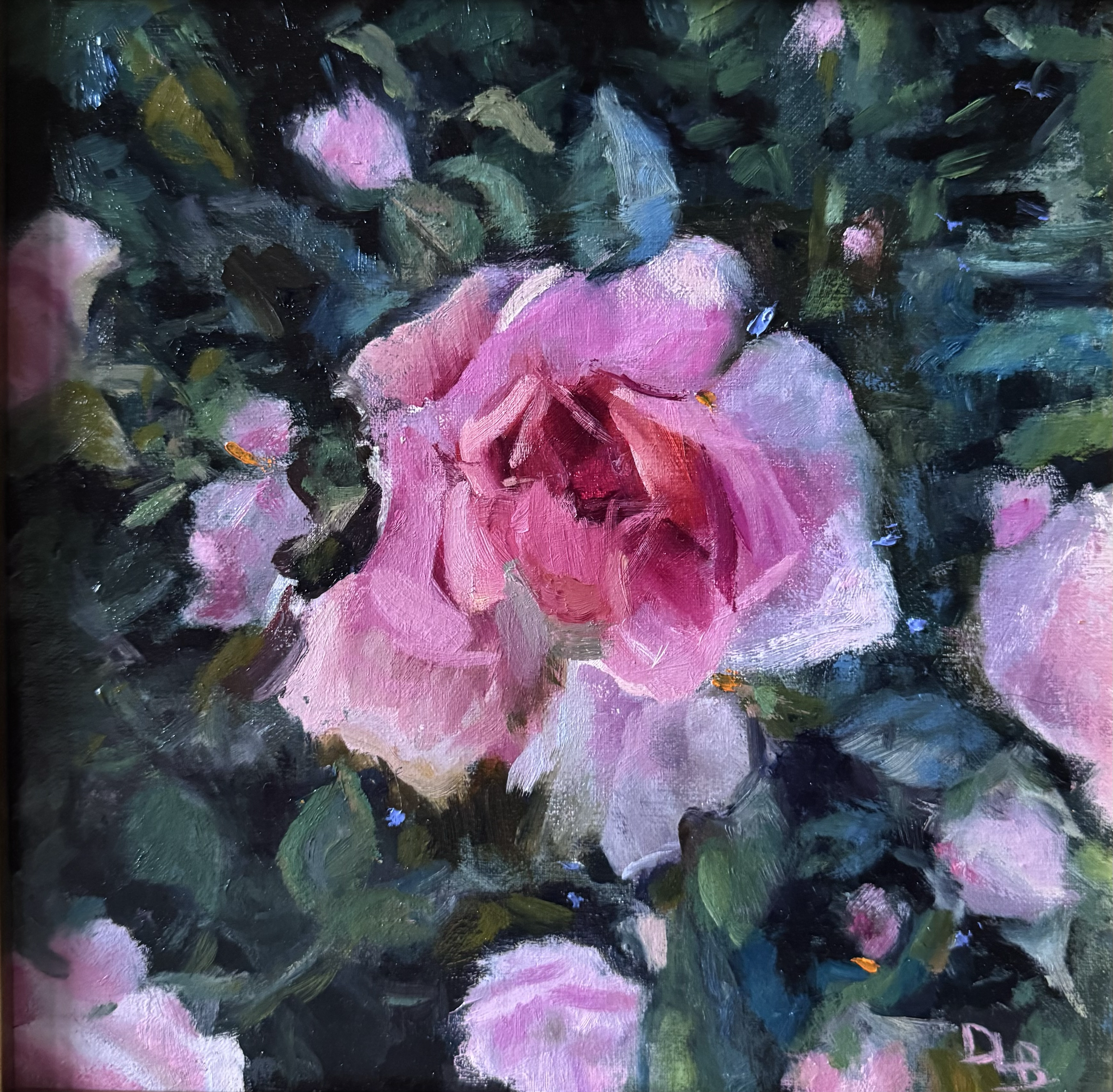 Pink Roses 
10 x 10 oil on linen
SOLD