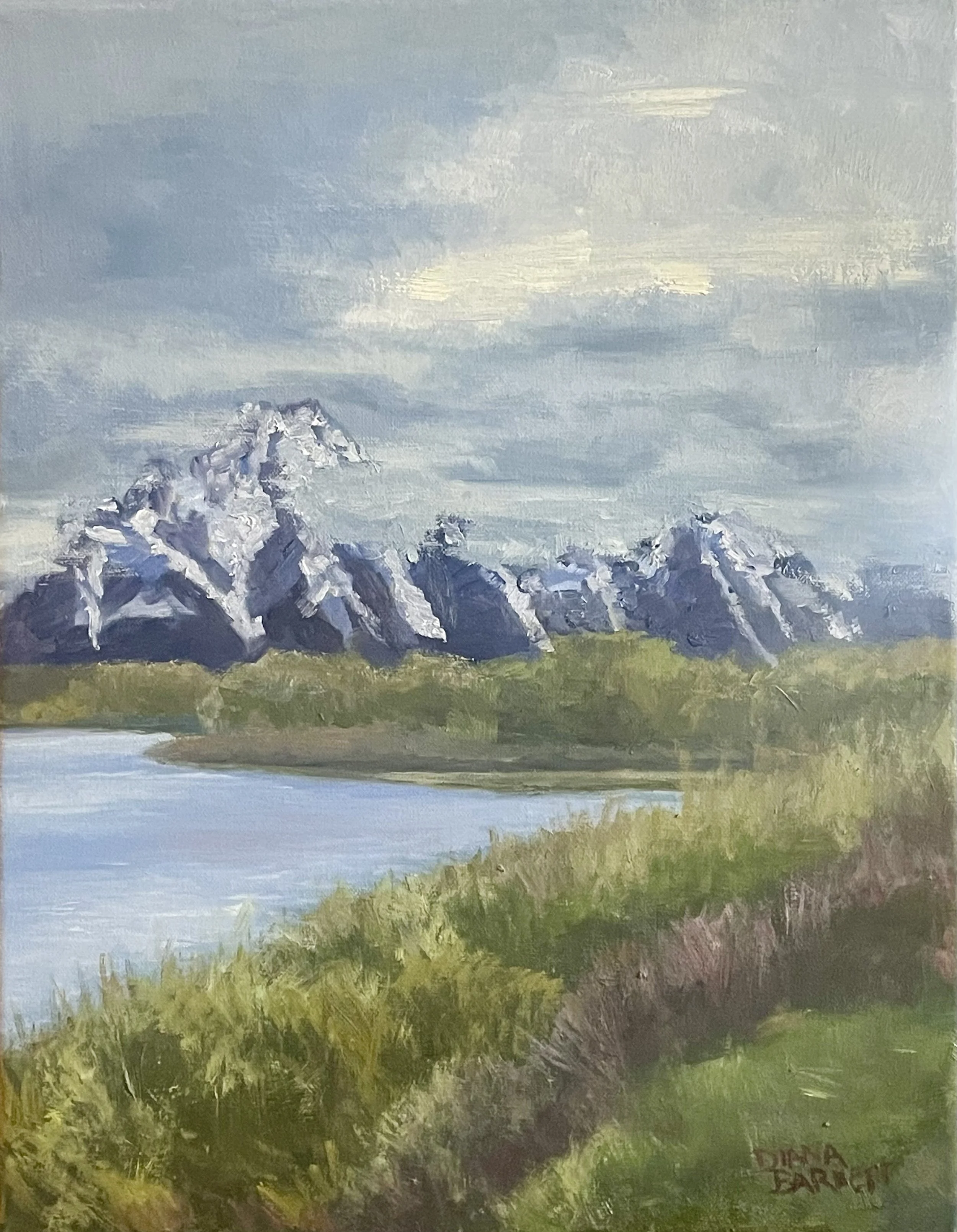 Cloudy Tetons
11x14 oil on canvas $385