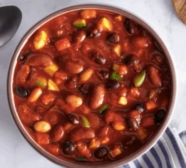 Vegetable Chili w/ Ground Turkey