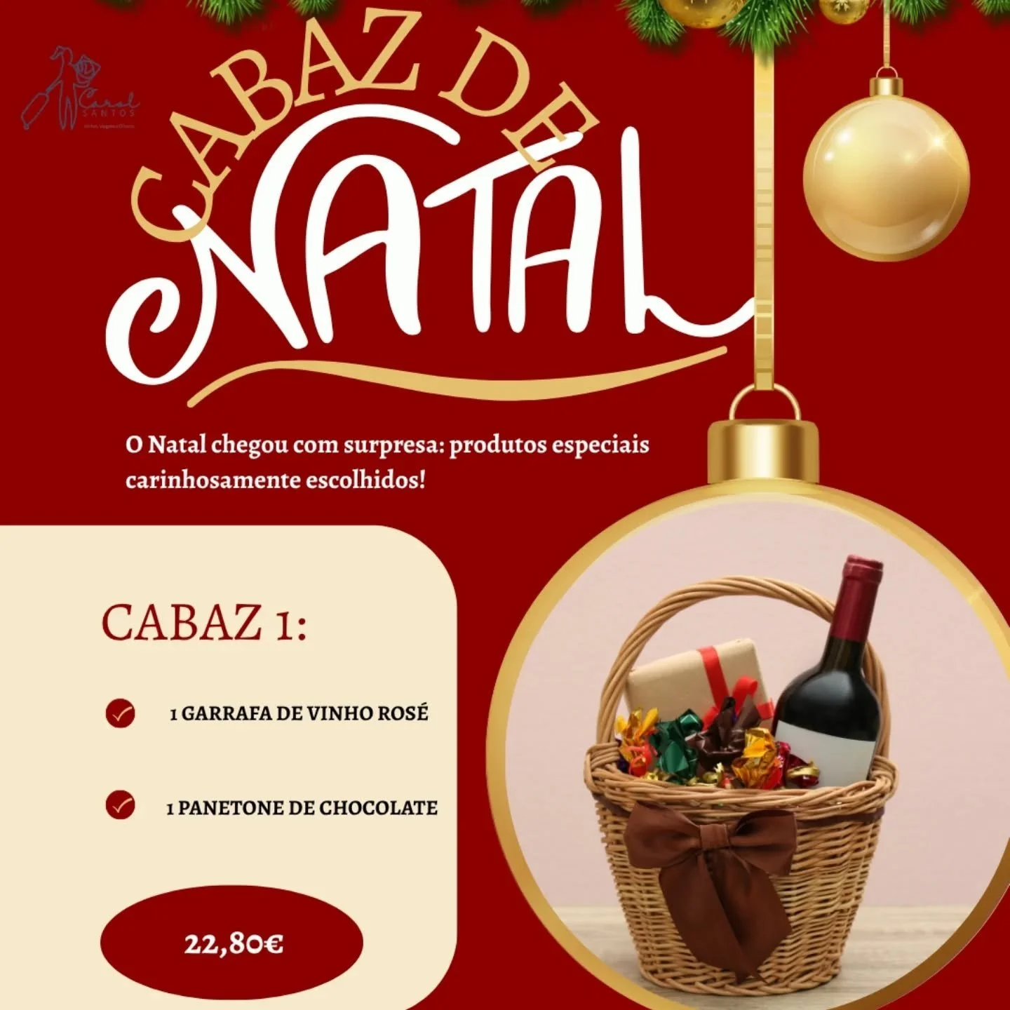 Uma nova iniciativa: cabazes de Natal para presentear (ou para quem os adquirir).

Em parceria com a @adrianadistribuidoraneupor temos 3 op&ccedil;&otilde;es: o cl&aacute;ssico panetone (que amamos!) e o vinho est&atilde;o sempre presentes.

Para adq