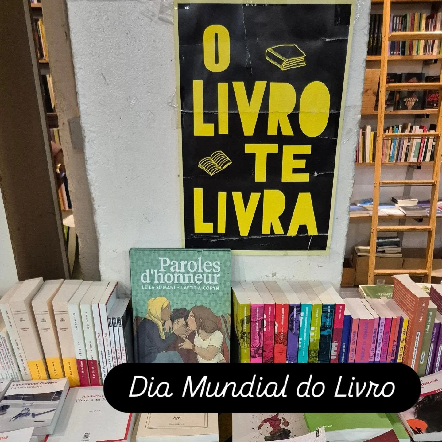 Dia Mundial do Livro - 23 de Abril 

Com um Livro ultrapassamos fronteiras, vivemos sonhos, criamos mem&oacute;rias.

Em Portugal h&aacute; 4 livrarias muito interessantes para visitarem:

- Livraria Bertrand no Chiado - a livraria mais antiga do mun