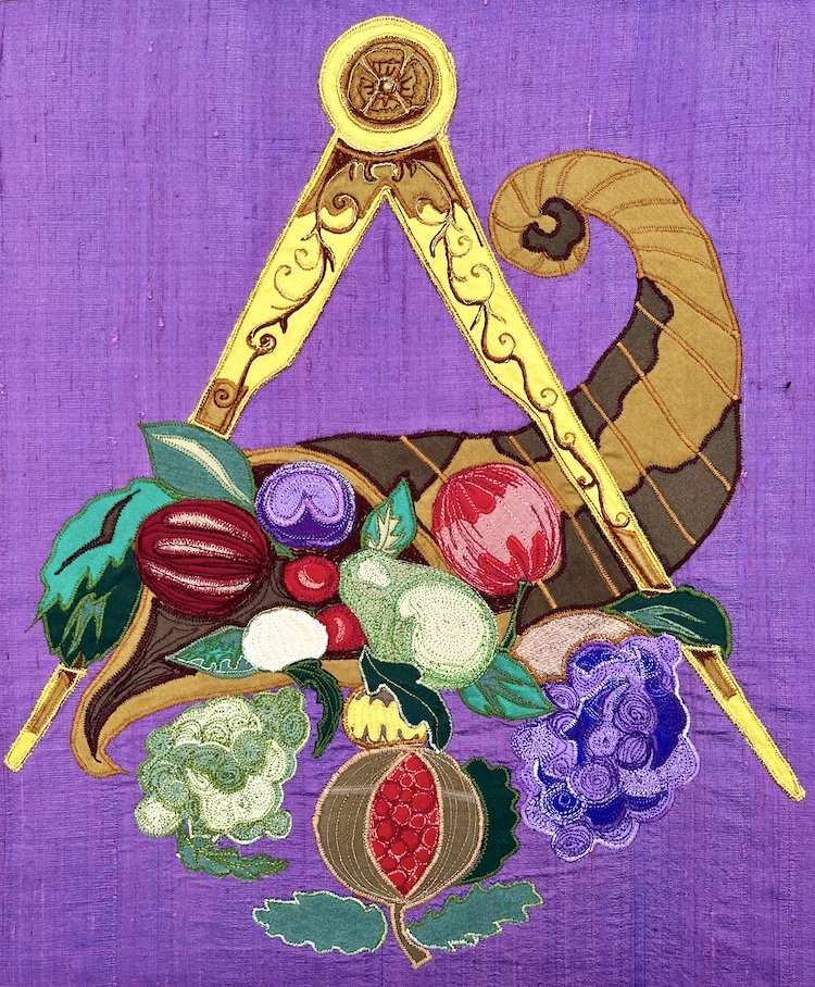 Detail of Masonic banner