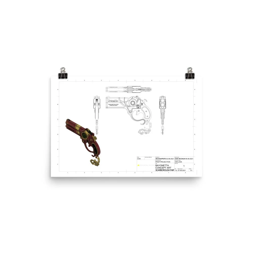 Operator Helmet Prop Projection Poster Framed — Skookum Props