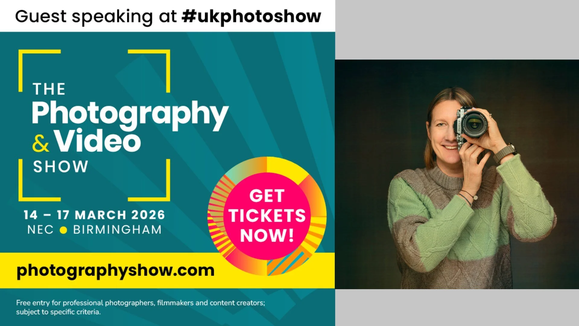 Multiple Exposure Presentations @ The Photography Show 📸

I am delighted to announce that I have quite a few presenting opportunities at the incredible Photography Show (Have you got your tickets yet?? Do use code SPK26 for a 20% discount) I am real