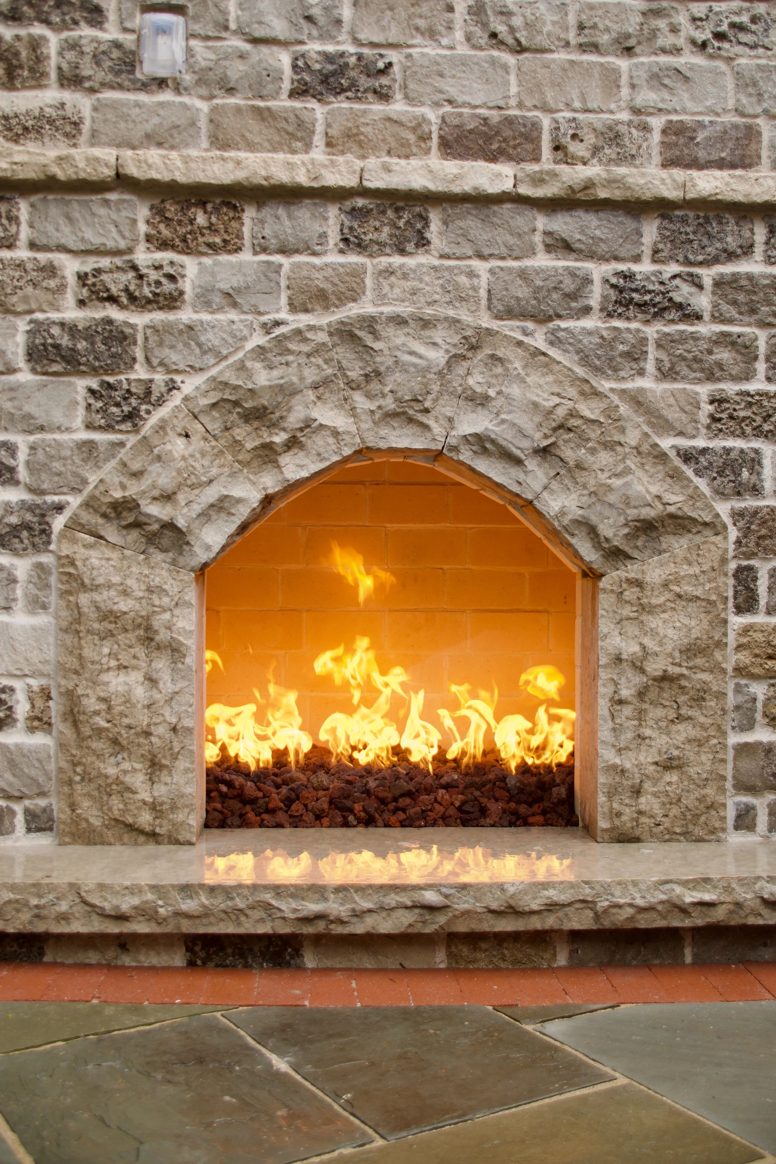 outdoor fire feature