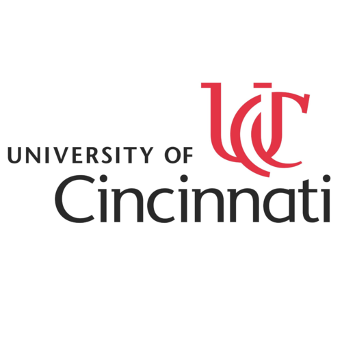 University of Cincinnati logo featuring a stylized red 'UC' over the text 'University of Cincinnati' in black.