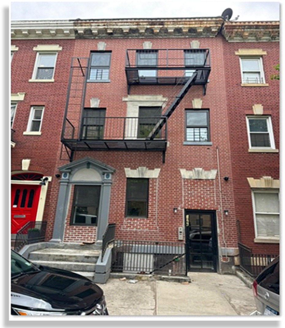 Red brick building with fire escape