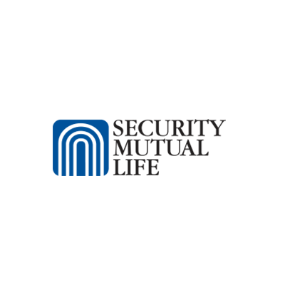 Logo of Security Mutual Life Insurance with a blue stylized arch and the company name in black text.