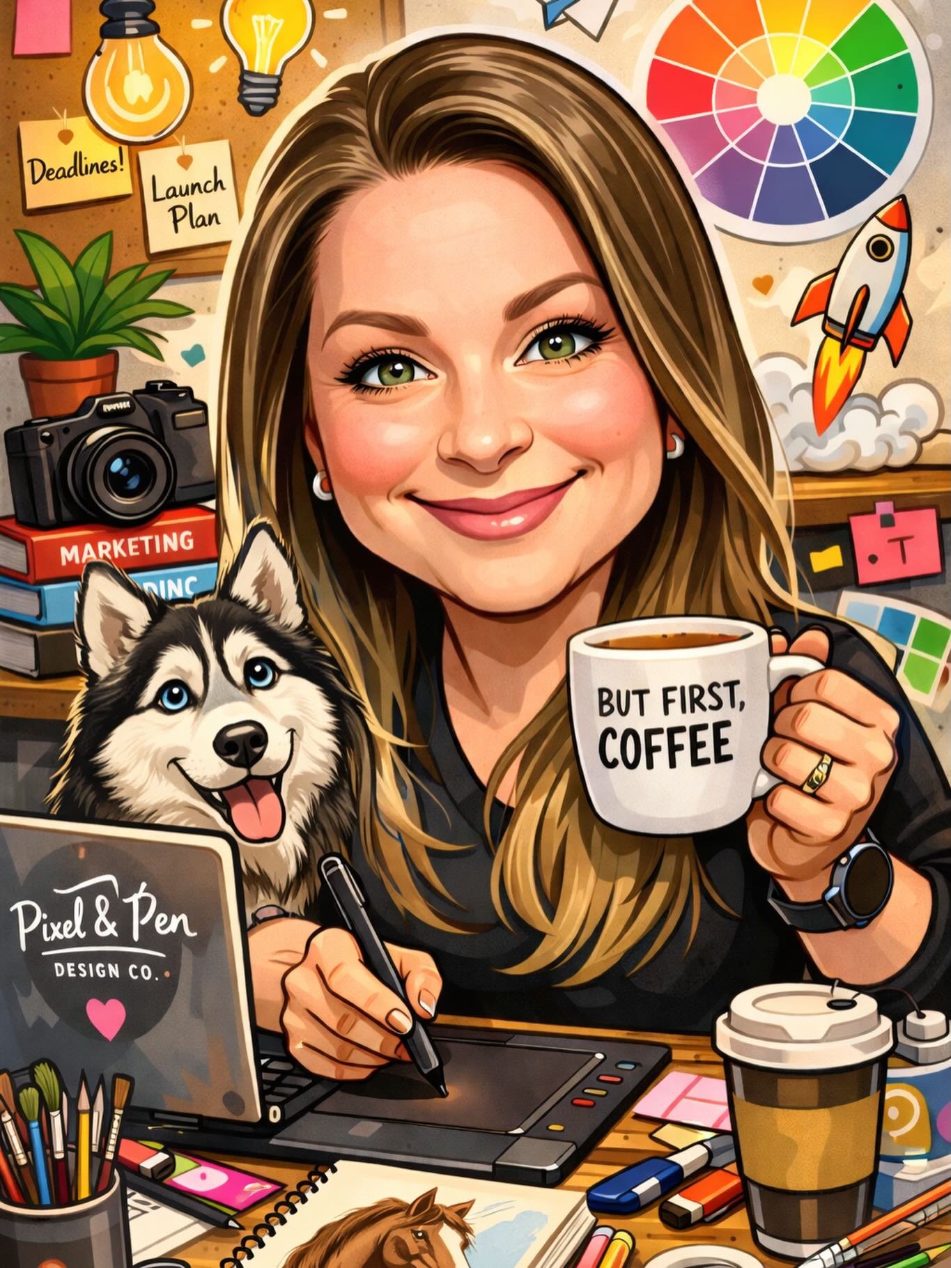 Jumping on the caricature bandwagon, because why not? :)